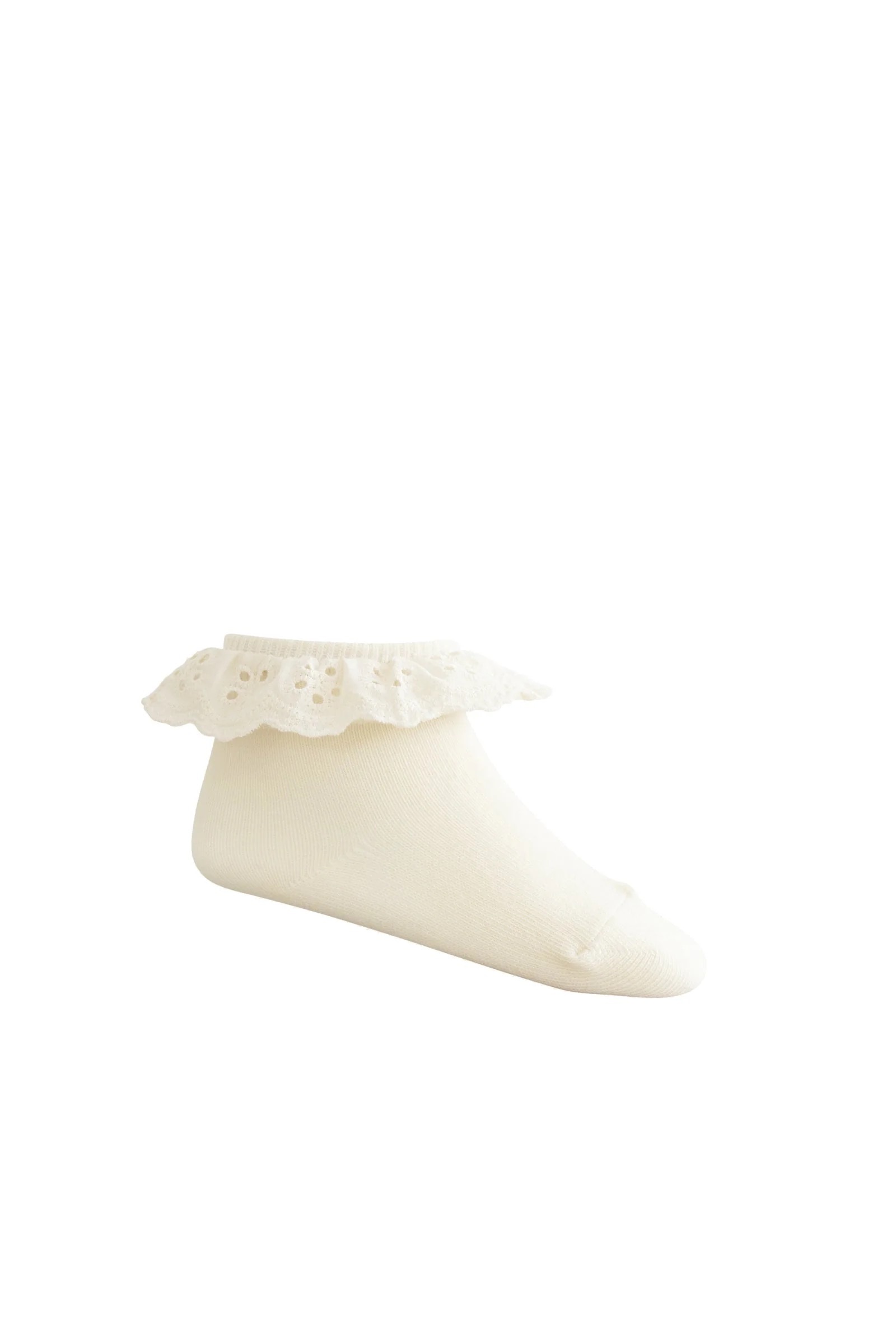 【預購】JAMIE KAY - Frill Ankle Sock（Milk）
