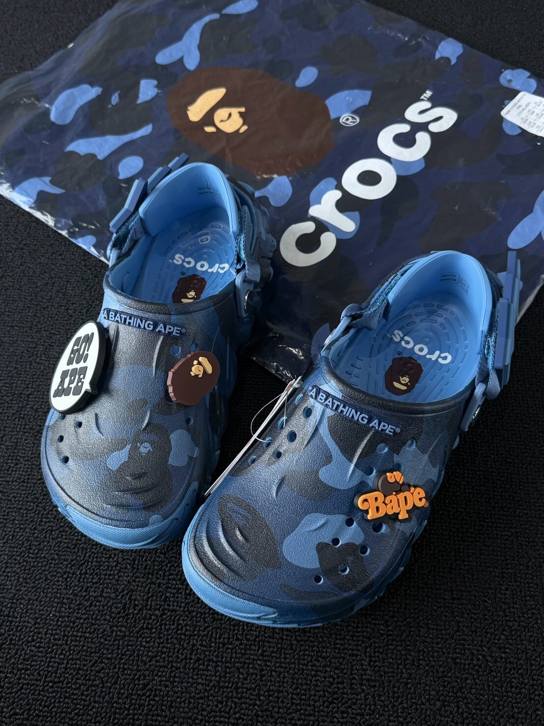 BAPE x Crocs Echo RO Clog 限定聯名款 猿人迷彩 洞洞鞋