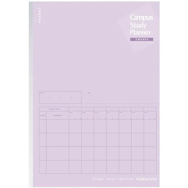 kokuyo campus study planner 2 weeks