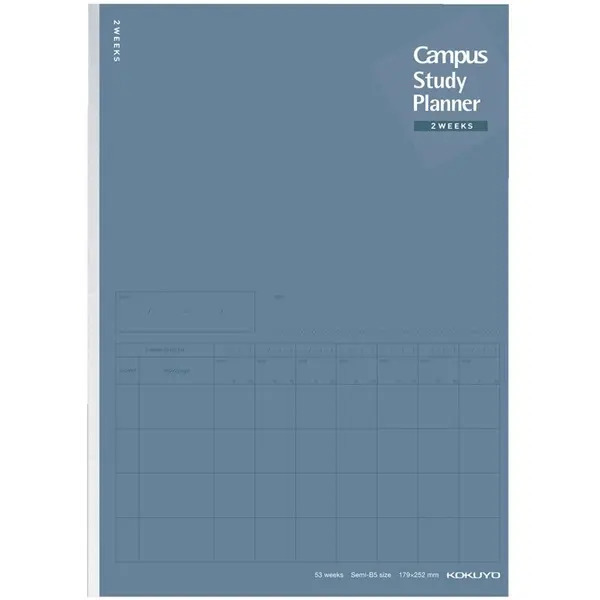 kokuyo campus study planner 2 weeks