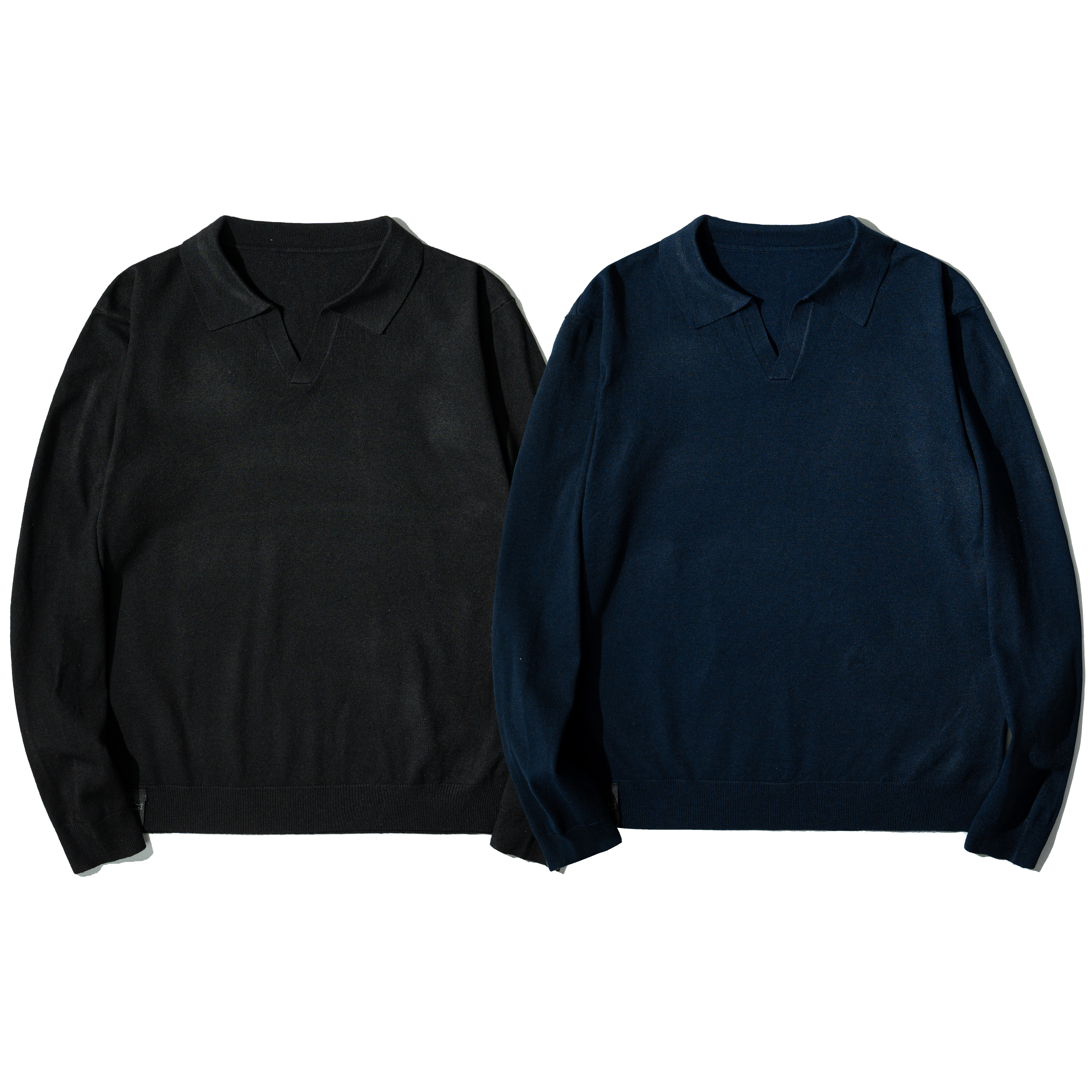 AGILITY Seagull Collar Knit LS Shirts 海鷗領 針織長袖 [KW-V]