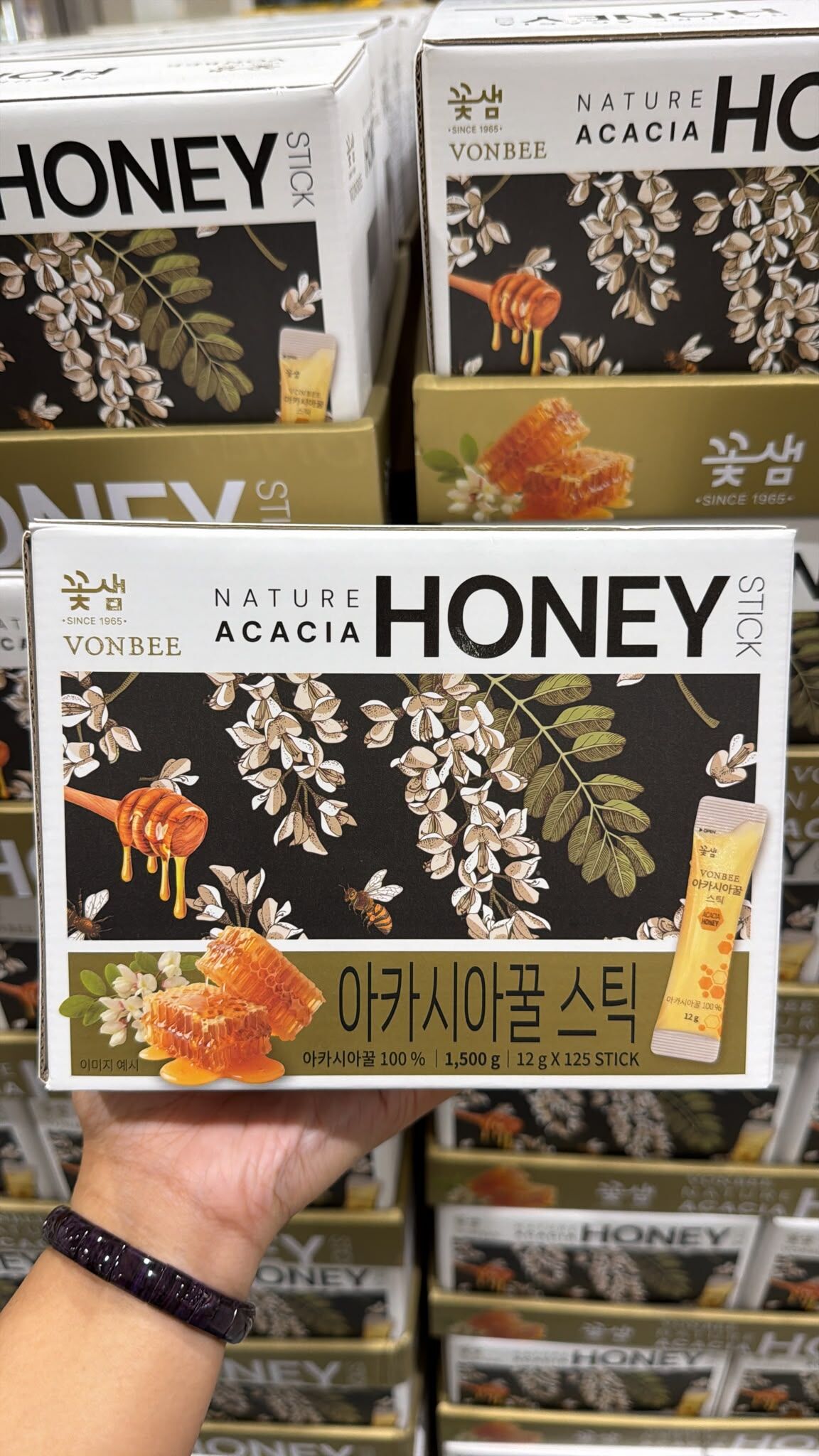 VJ16 VONBEE100% 天然洋槐蜂蜜條裝禮盒(12g × 125條） **到期日約2028/03