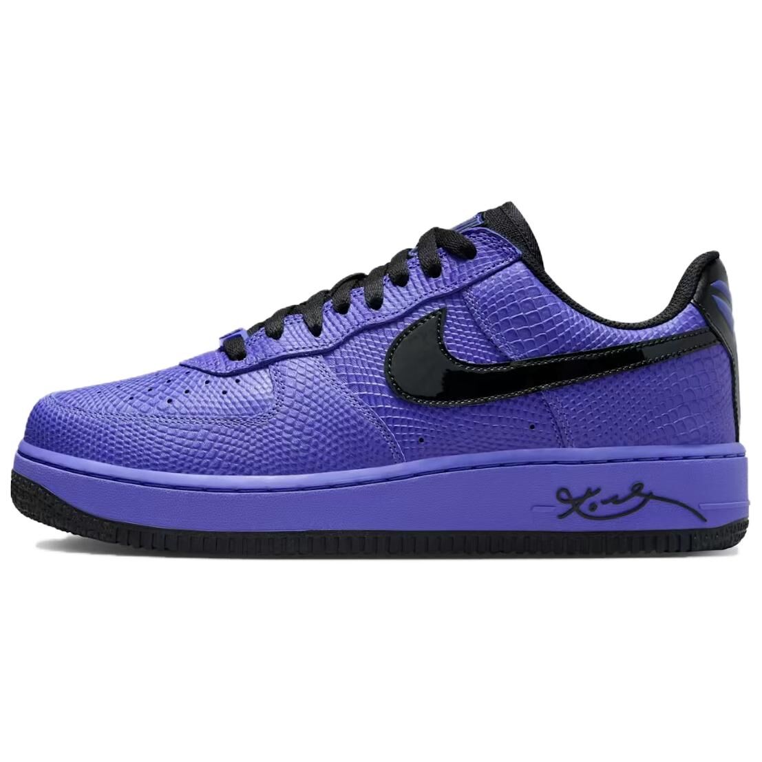 【代購】Nike x Kobe Bryant Air Force 1 Slip Resistant Abrasion Resistant Low top Skateboard Shoes Unisex Black Purple II7062-500