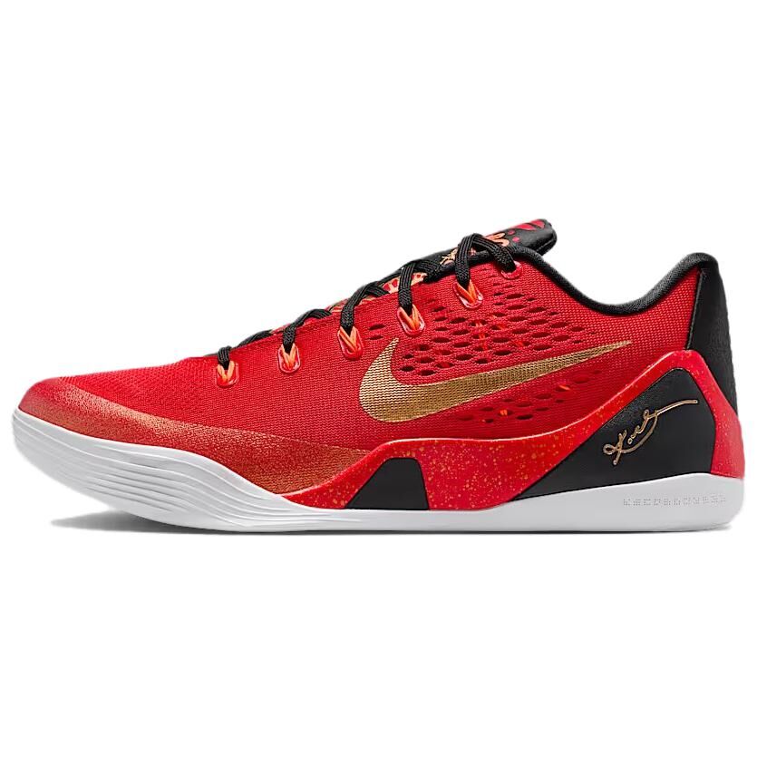 【代購】Nike Kobe 9 Breathable Rebound Grip Low top Basketball Shoes Men's Red Black IH1400-600