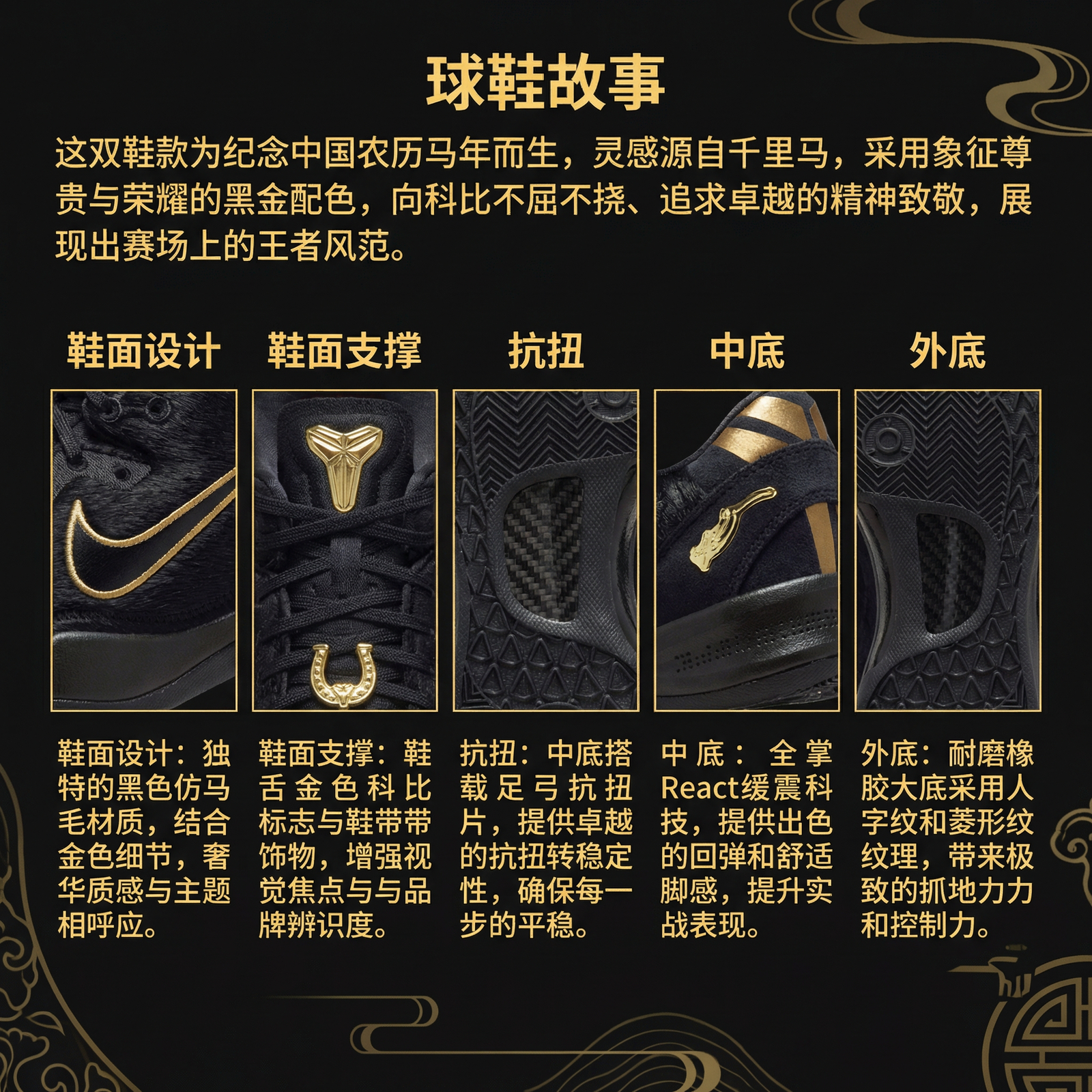 【代購】Nike Kobe 8 Low top Basketball Shoes Men's Black Gold IO8152-001