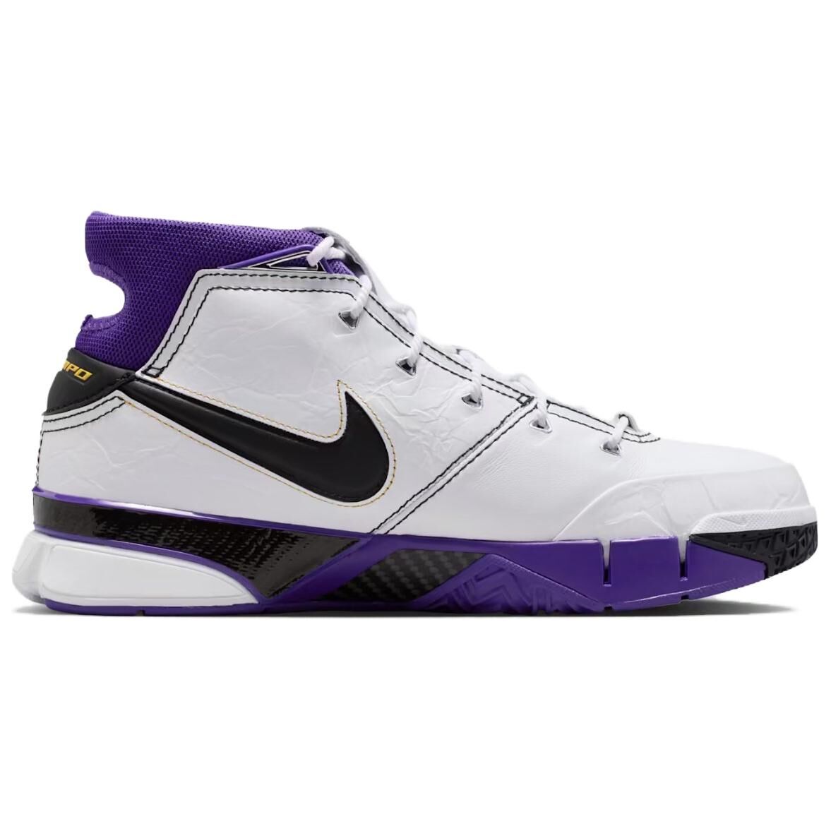 【代購】Nike Zoom Kobe 1 High top Basketball Shoes Men's White Purple Black 2026 Edition IM0542-100