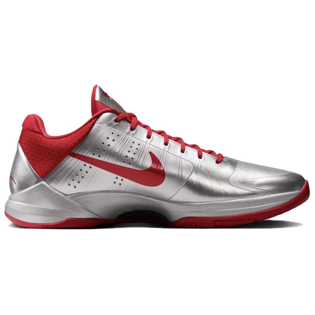 【代購】Nike x Caitlin Clark Zoom Kobe 5 Low top Basketball Shoes Unisex Silver Red IV2712-001