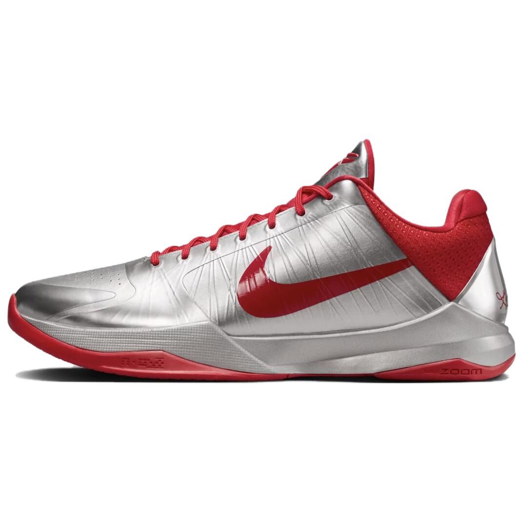 【代購】Nike x Caitlin Clark Zoom Kobe 5 Low top Basketball Shoes Unisex Silver Red IV2712-001