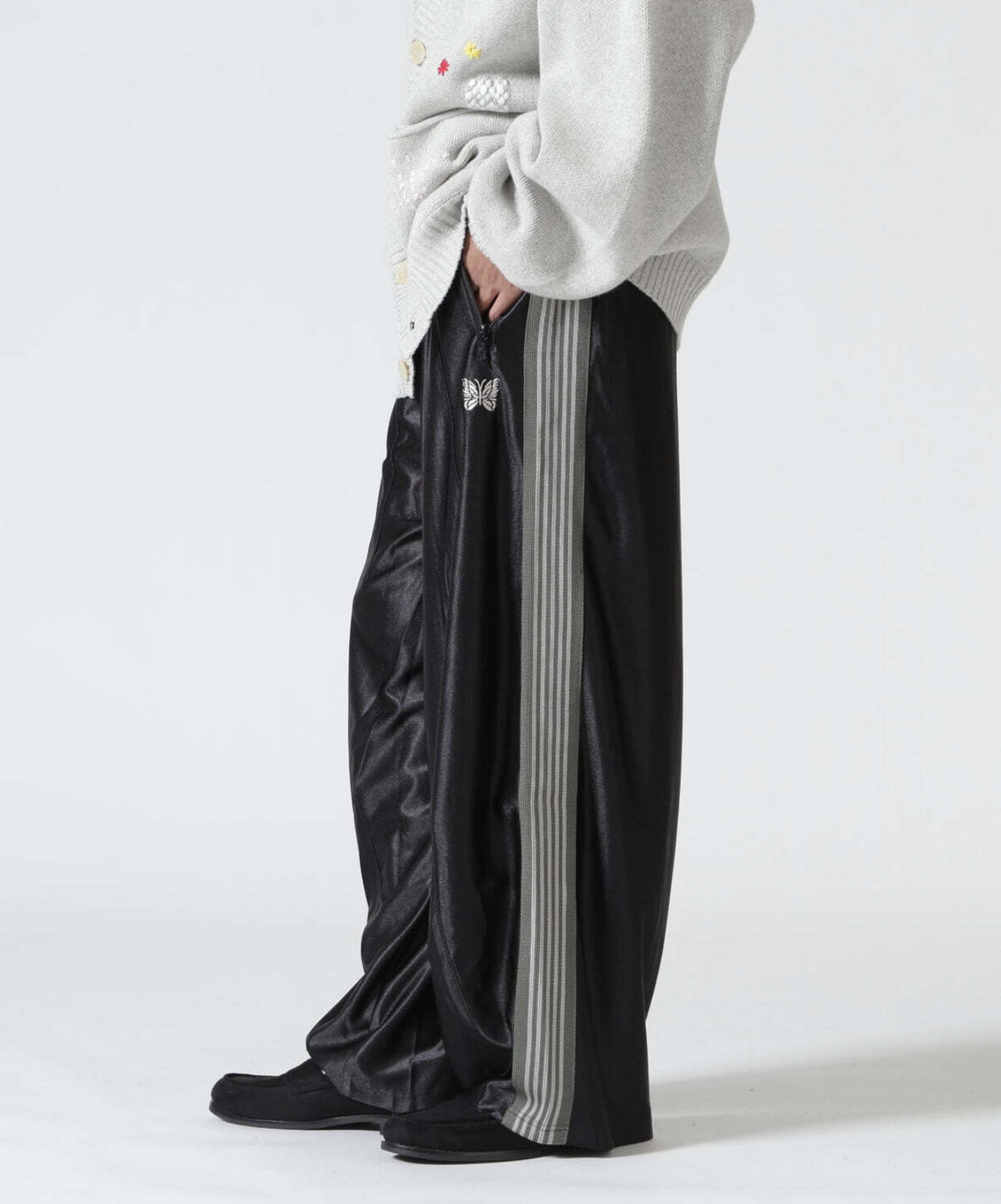 Needles x B'2nd HD Track Pants- Tricot Sateen- Black l SX1577