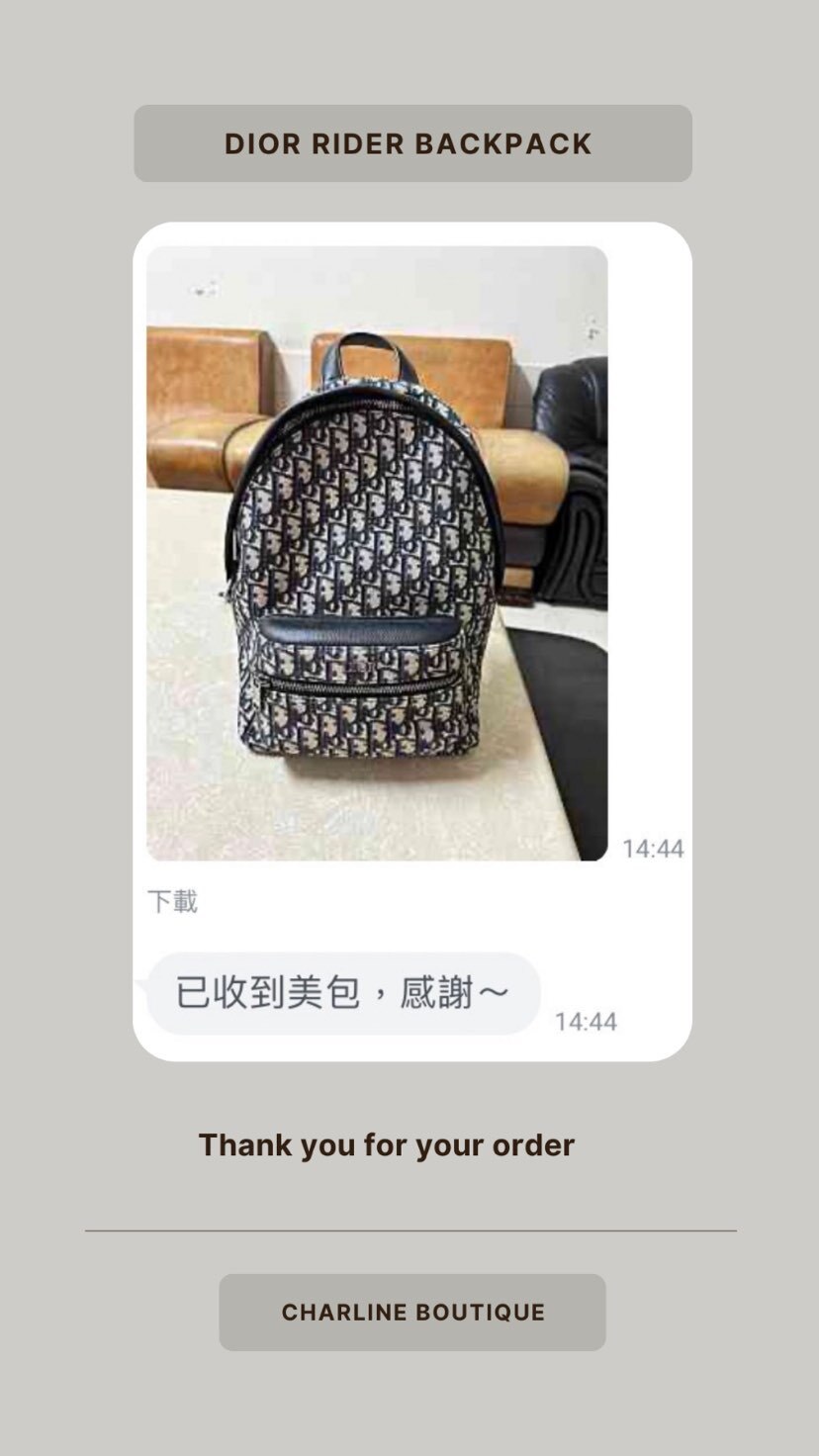 Charline Boutique 精品客人開箱收到商品後的實際回覆｜商品到貨與收貨紀錄