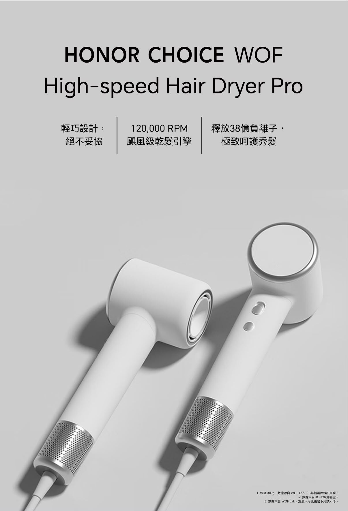 HONOR CHOICE WOF High-Speed Ionic Hair Dryer Pro