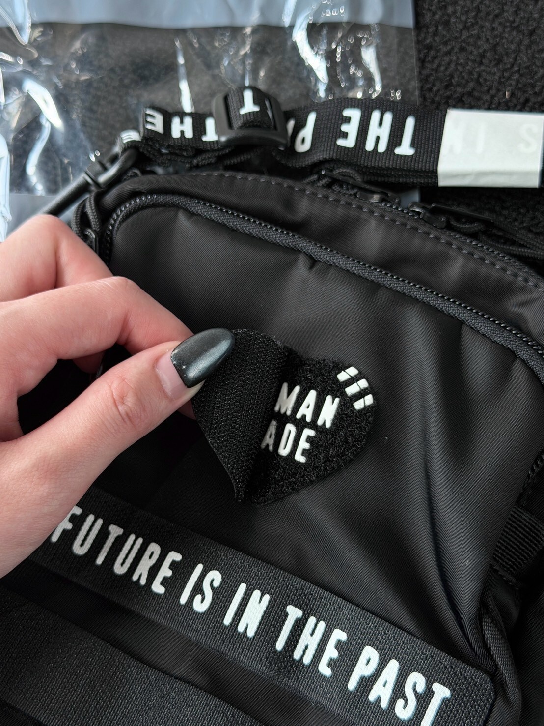 HUMAN MADE Velcro Heart Logo Shoulder Bag