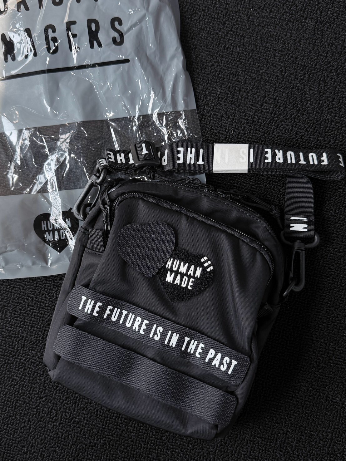 HUMAN MADE Velcro Heart Logo Shoulder Bag