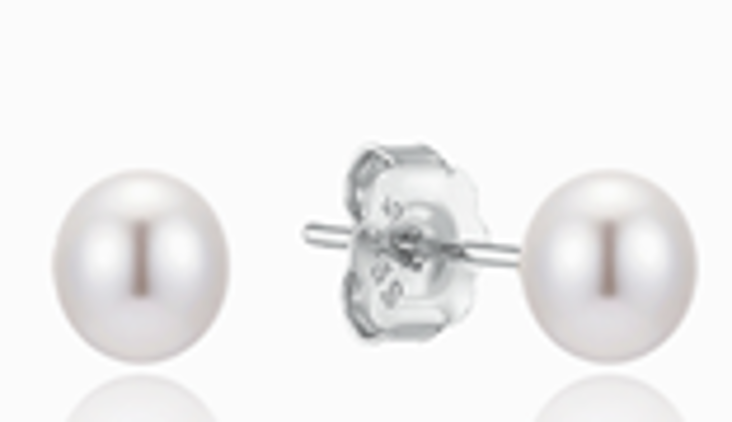 DT061 LLOYD Essential 6mm 淡水珍珠 925純銀耳環