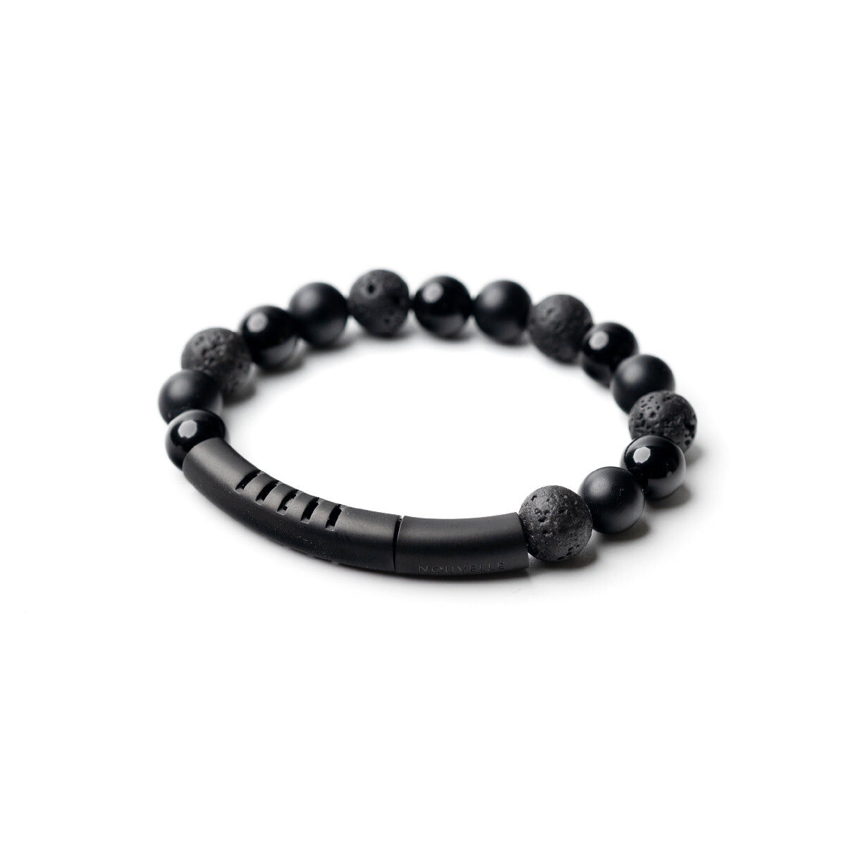 MAGAROMA Black Agate & Volcano Stone Fragrance Bracelet
