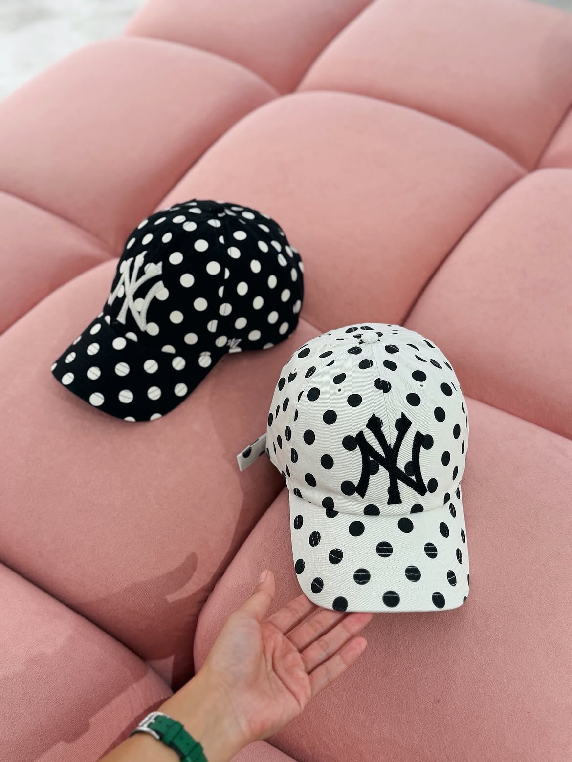 🇯🇵 '47 x ATMOS PINK CLEAN UP YANKEES DOT 洋基 波點 點點 棒球帽 / 預購