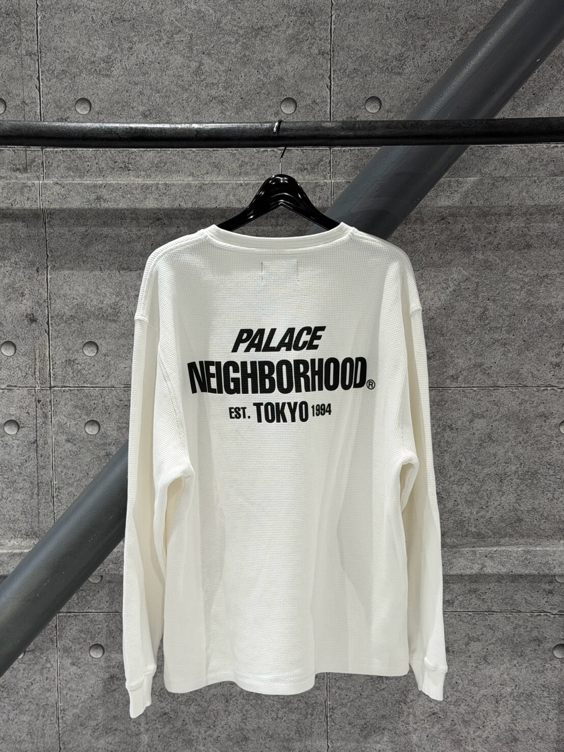 PALACE x NEIGHBORHOOD 聯名款 質感華夫格 排扣薄長袖