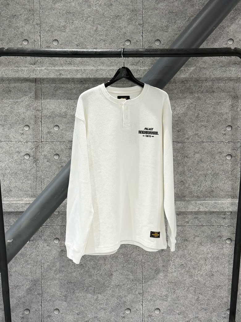 PALACE x NEIGHBORHOOD 聯名款 質感華夫格 排扣薄長袖