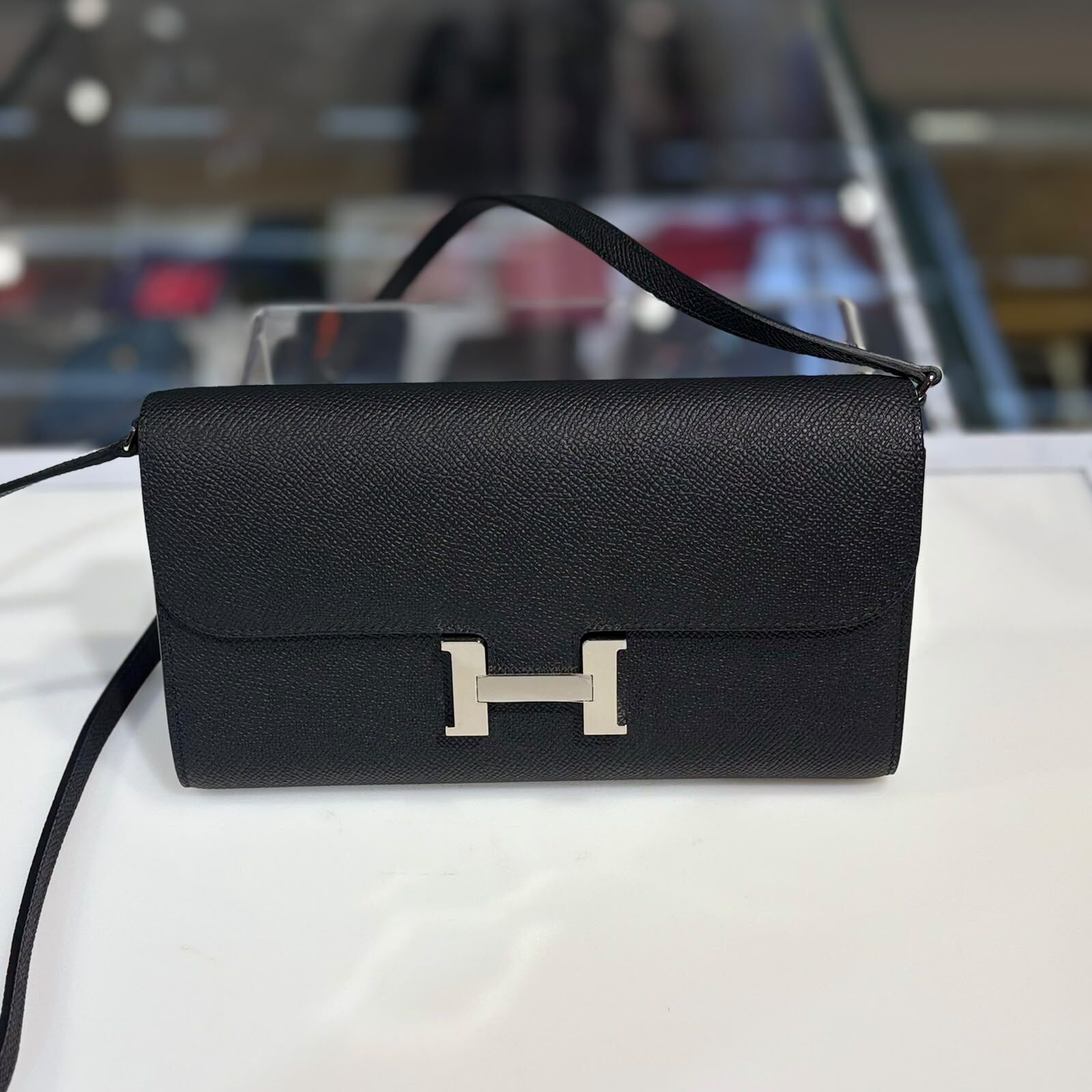 全新HERMES CONSTANCE TO GO W刻 ,  NOIR PHW EPSOM皮 黑色銀扣 #CTG #BRAND NEW #香榭站正品