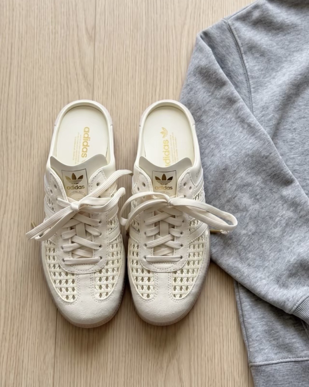 (預訂) Adidas Samba Mule - Basketweave Cream White