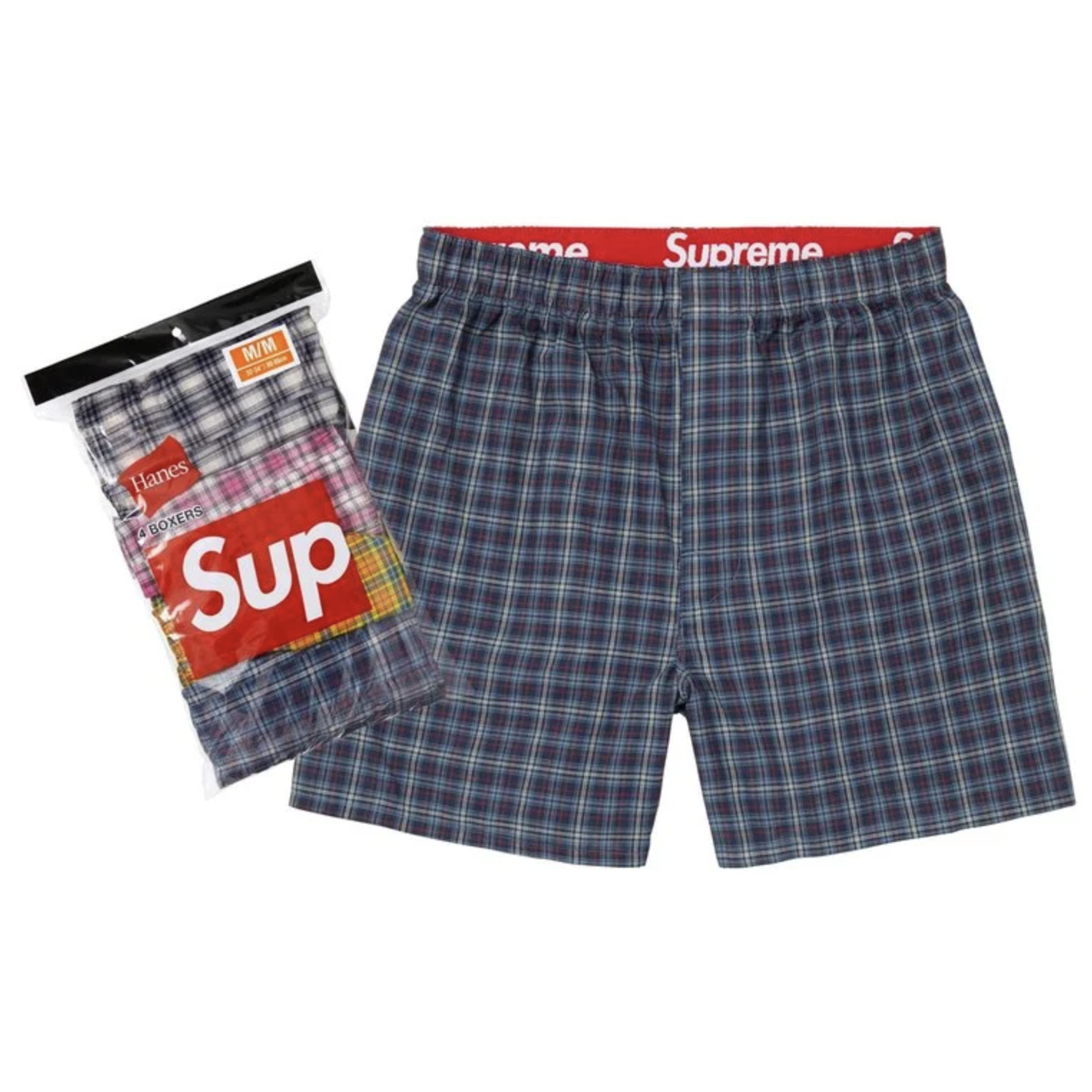 SUPREME X HANES PLAID BOXER (4 PACK) FW26 格紋內褲 四件組-FW26A37