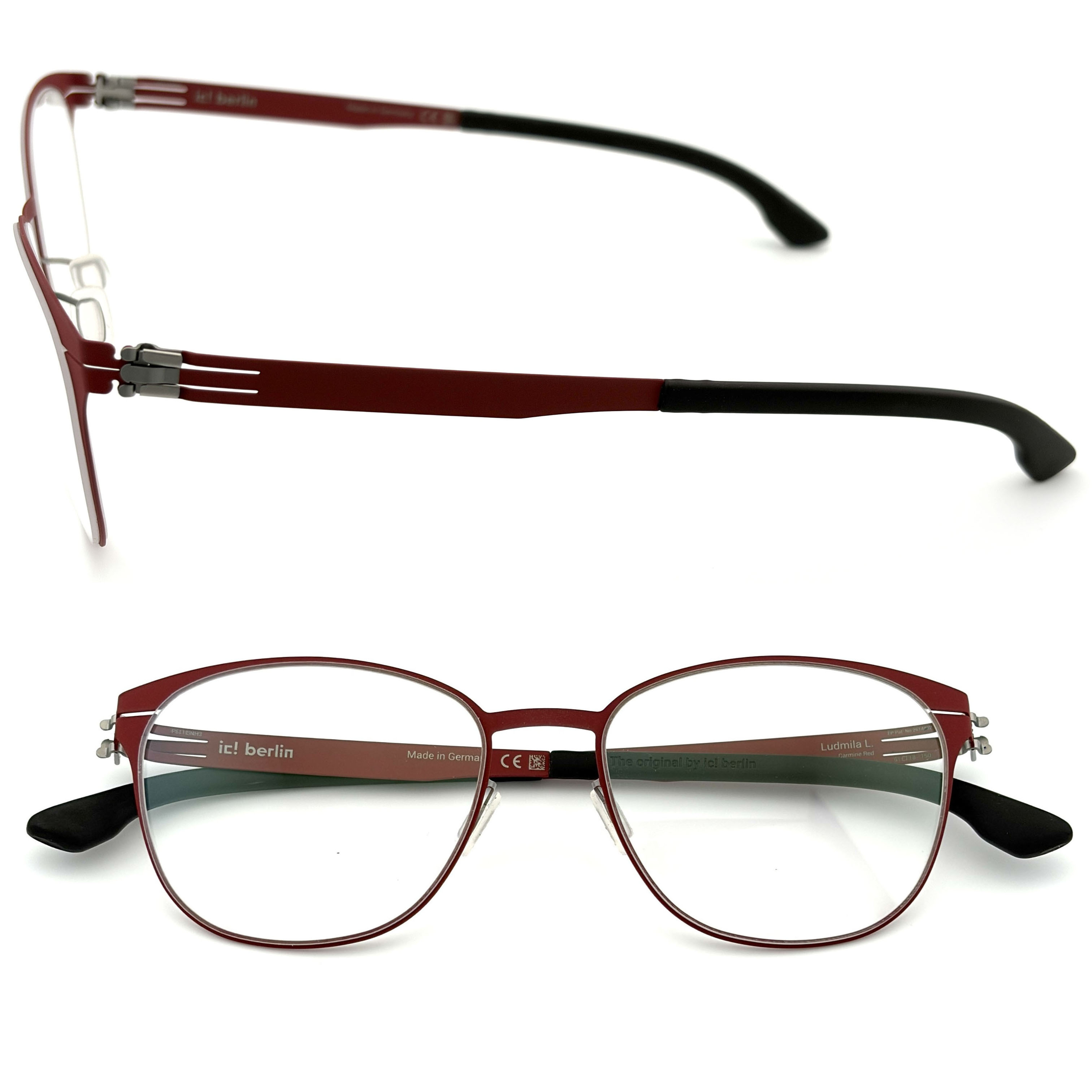 【ic! berlin】Ludmila L. Carmine Red 51mm光學眼鏡(IC5033 067)♦胭脂紅