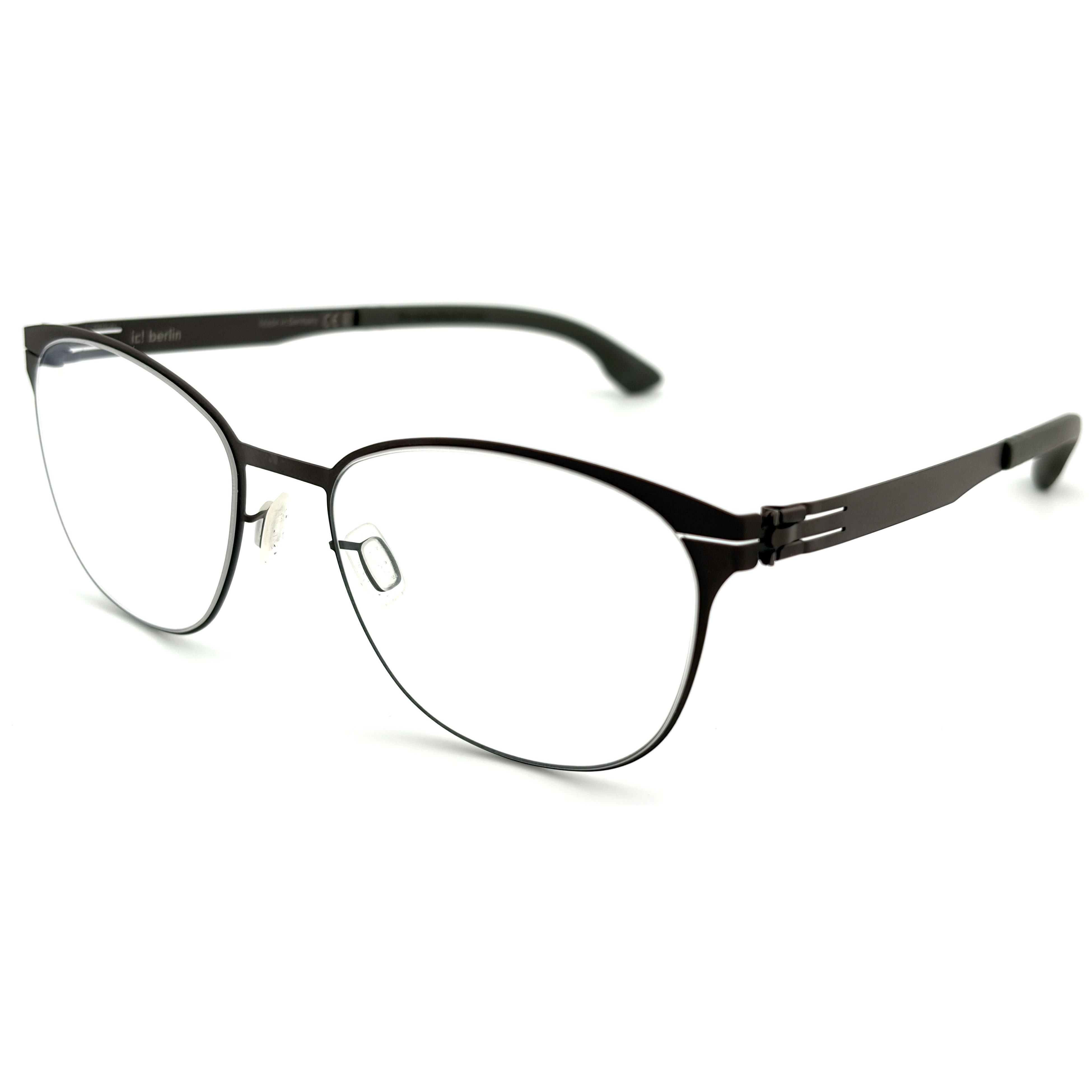 【ic! berlin】Ludmila L. Teak 51mm光學眼鏡(IC5033 049)♦深棕色