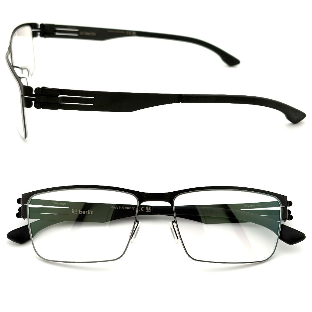 【ic! berlin】Hania L. Black 56mm光學眼鏡(IC5022 002)♦黑色