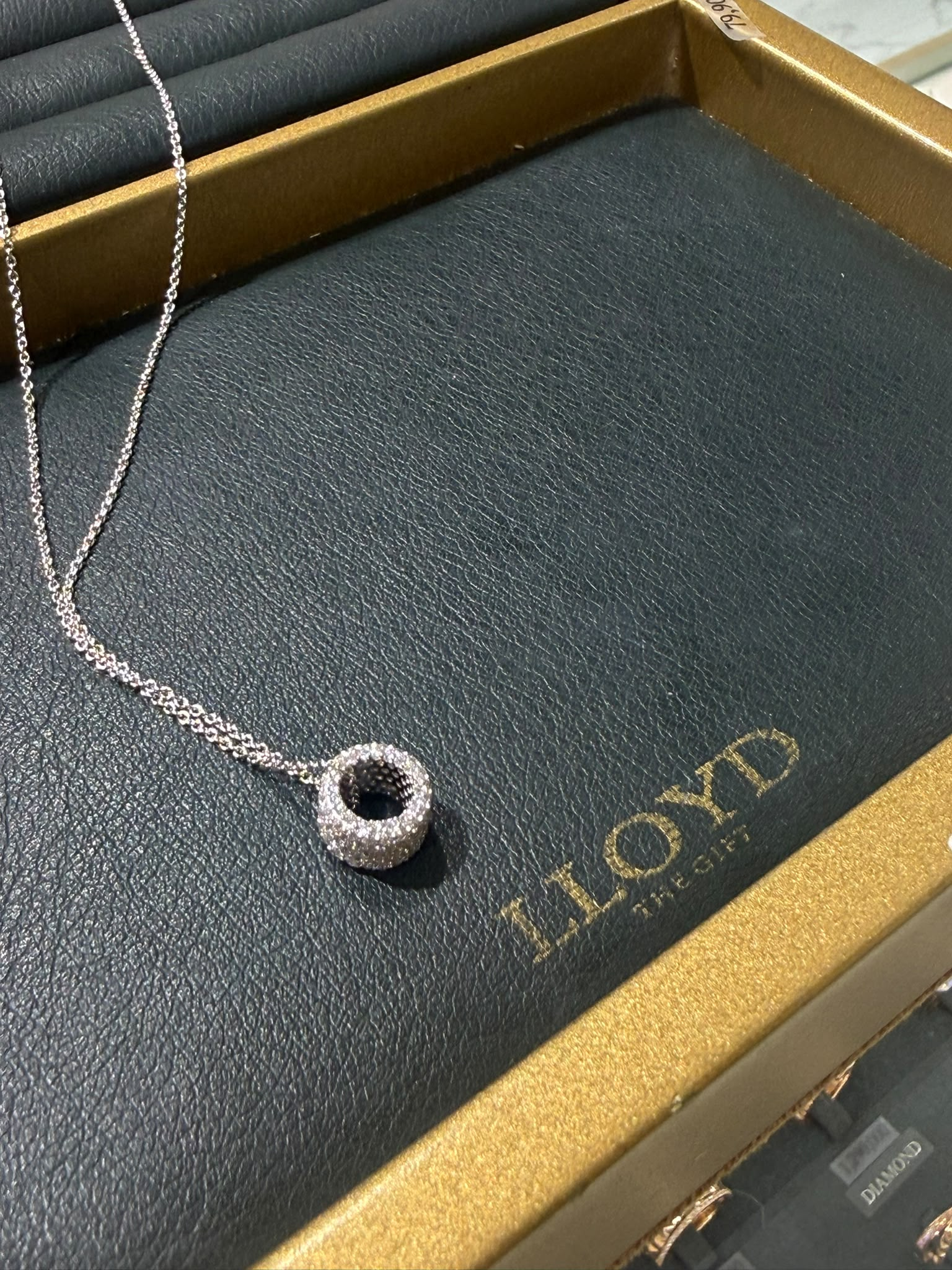 DT013 [88獨家先上市] LLOYD 925純銀 5排細砂糖鑽吊咀頸鍊
