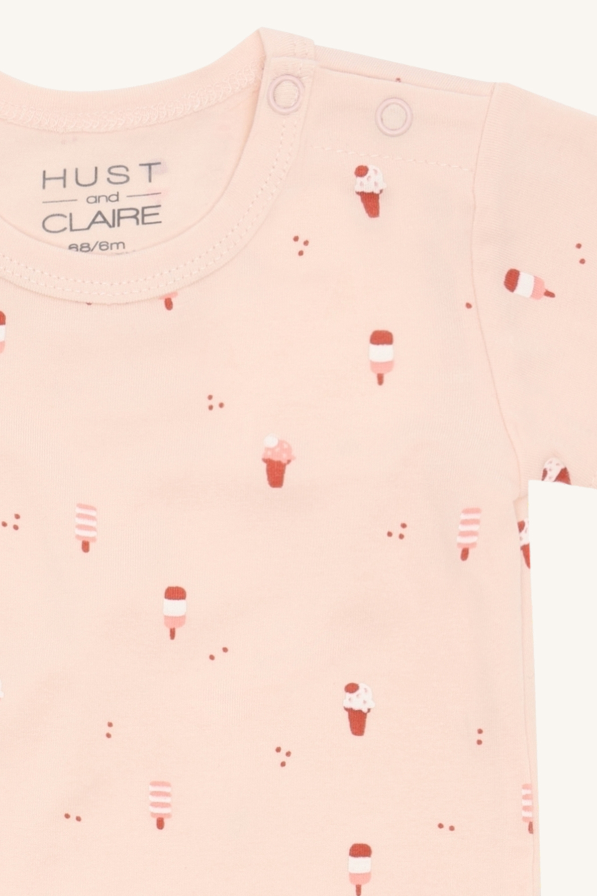 〖 Hust & Claire 〗粉色甜甜冰淇淋包屁衣