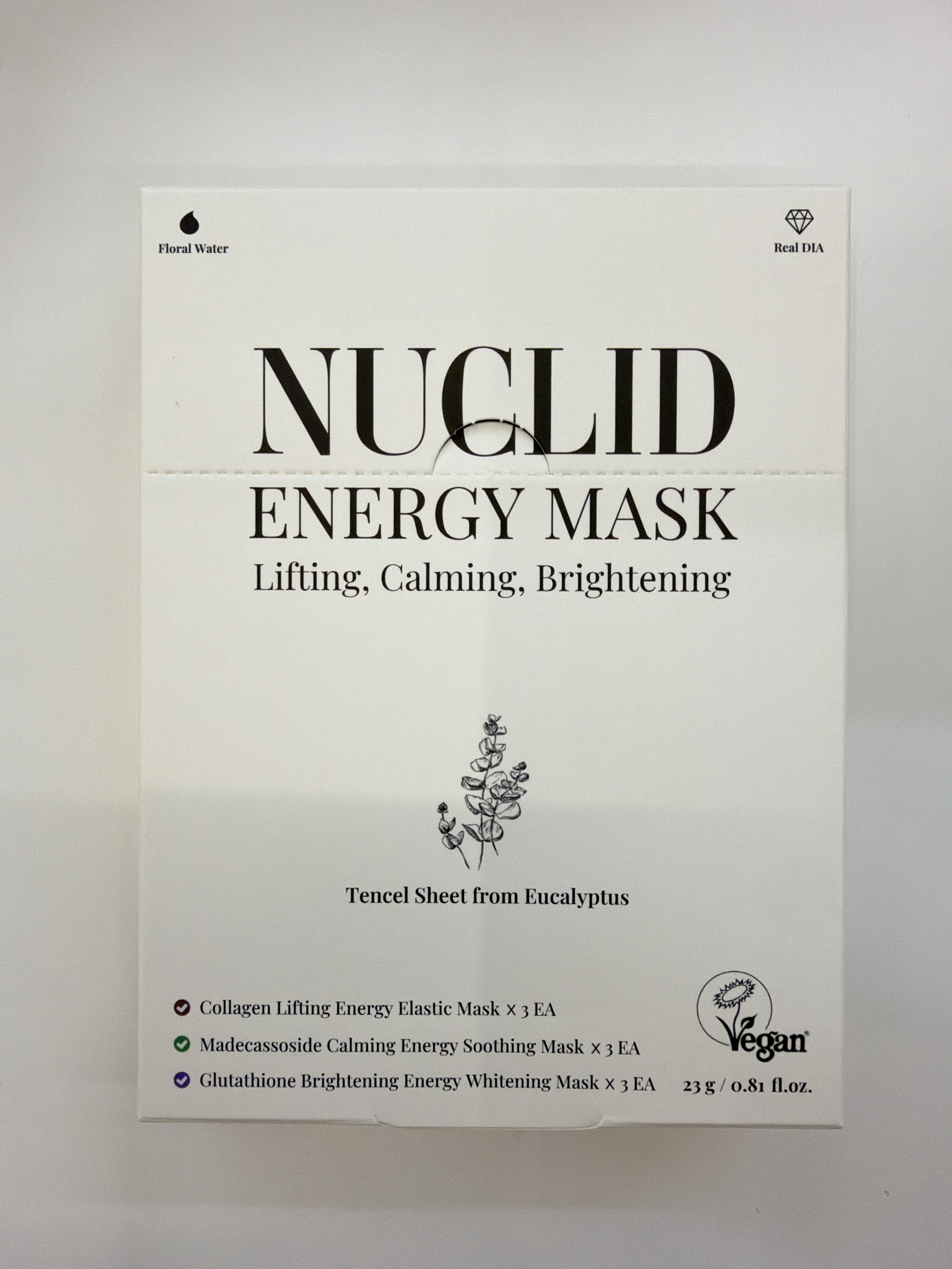 VJ42 NUCLID ENERGY MASK (Lifting, Calming, Brightening) (23gX9片) **到期日: 約2027/04
