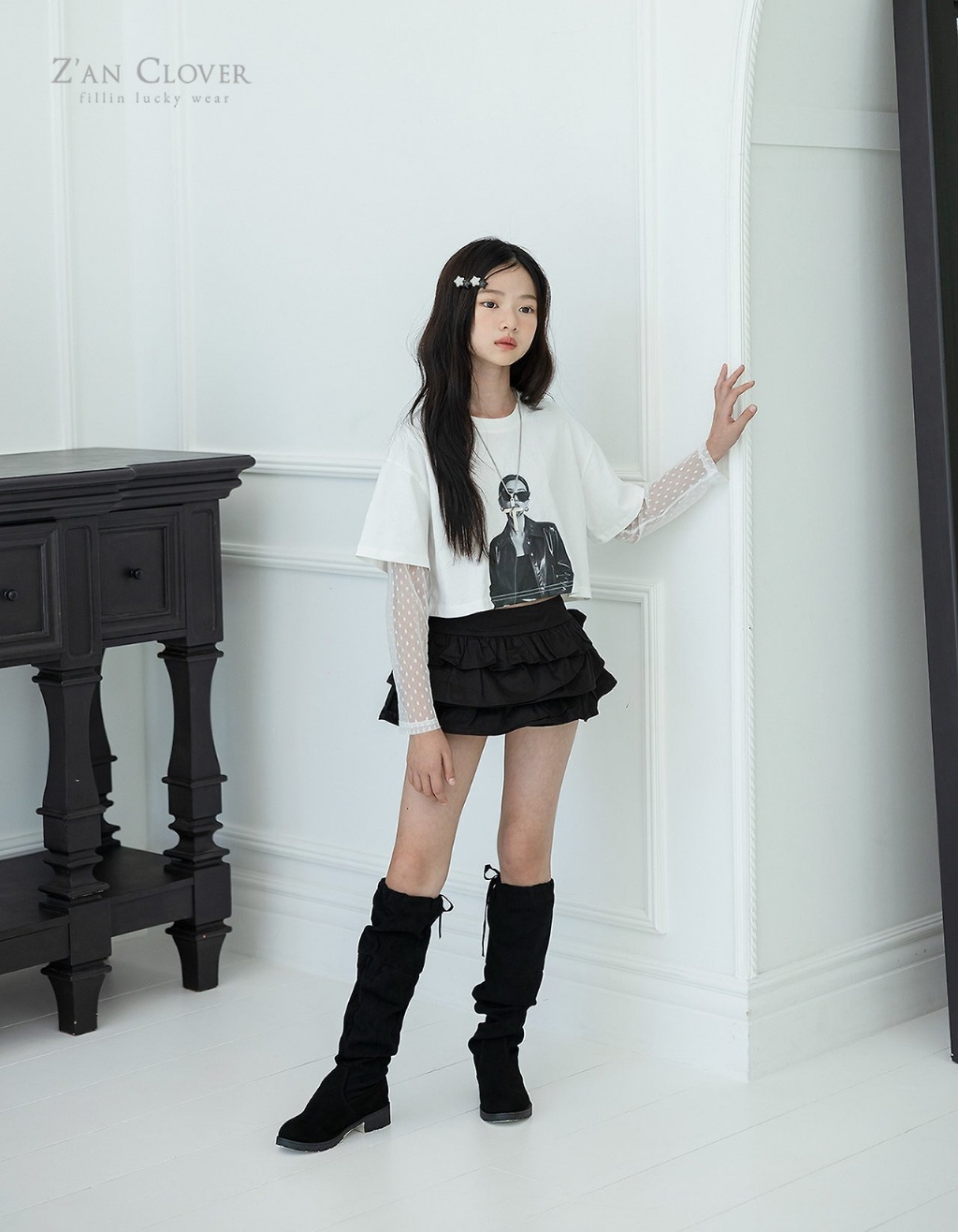 正韓秋zanclover 兩色甜美長筒靴