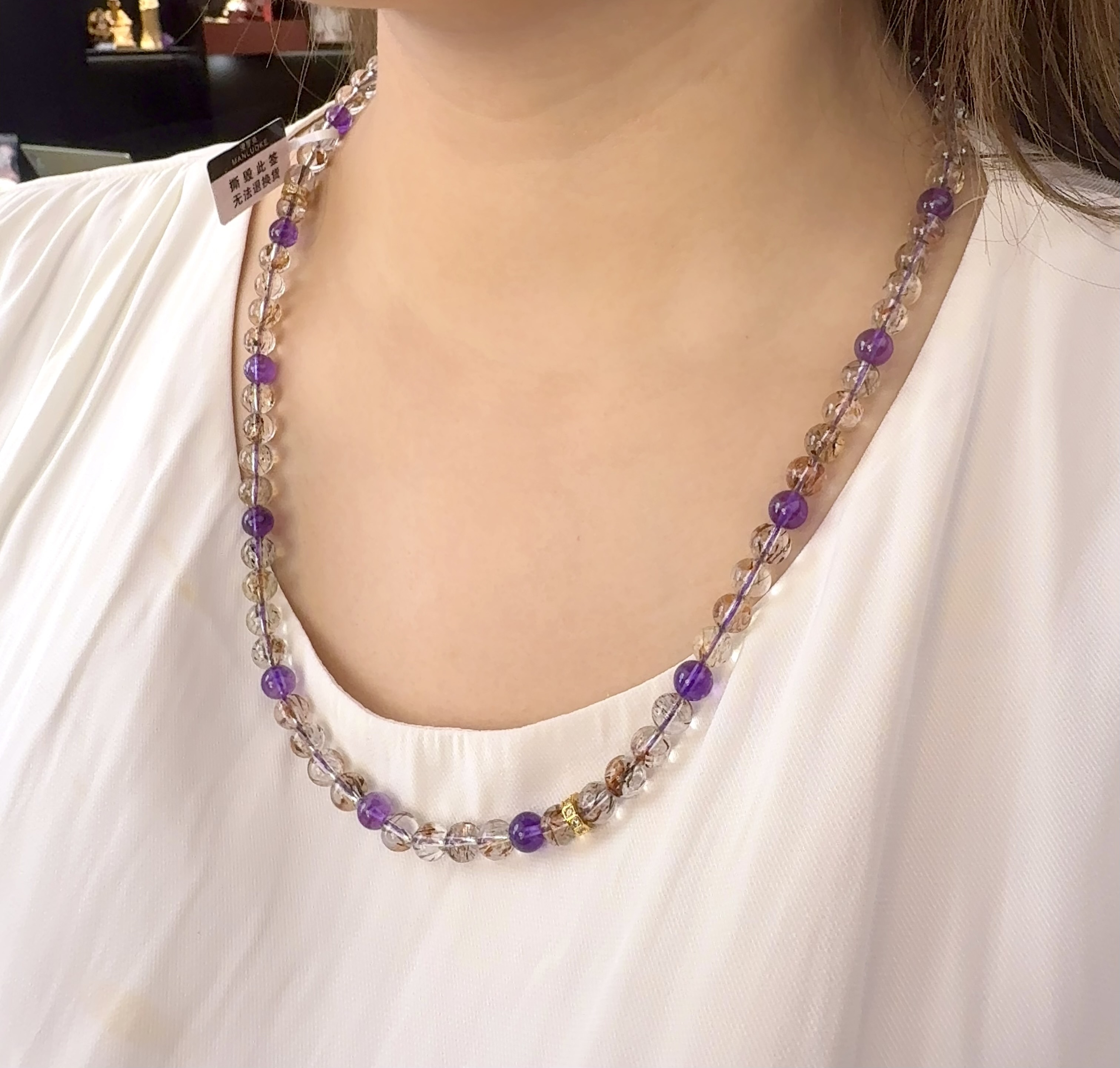 AC04 金運女神|天然水晶超級七三圈手串5mm-6mm [S65ZC5292] $848