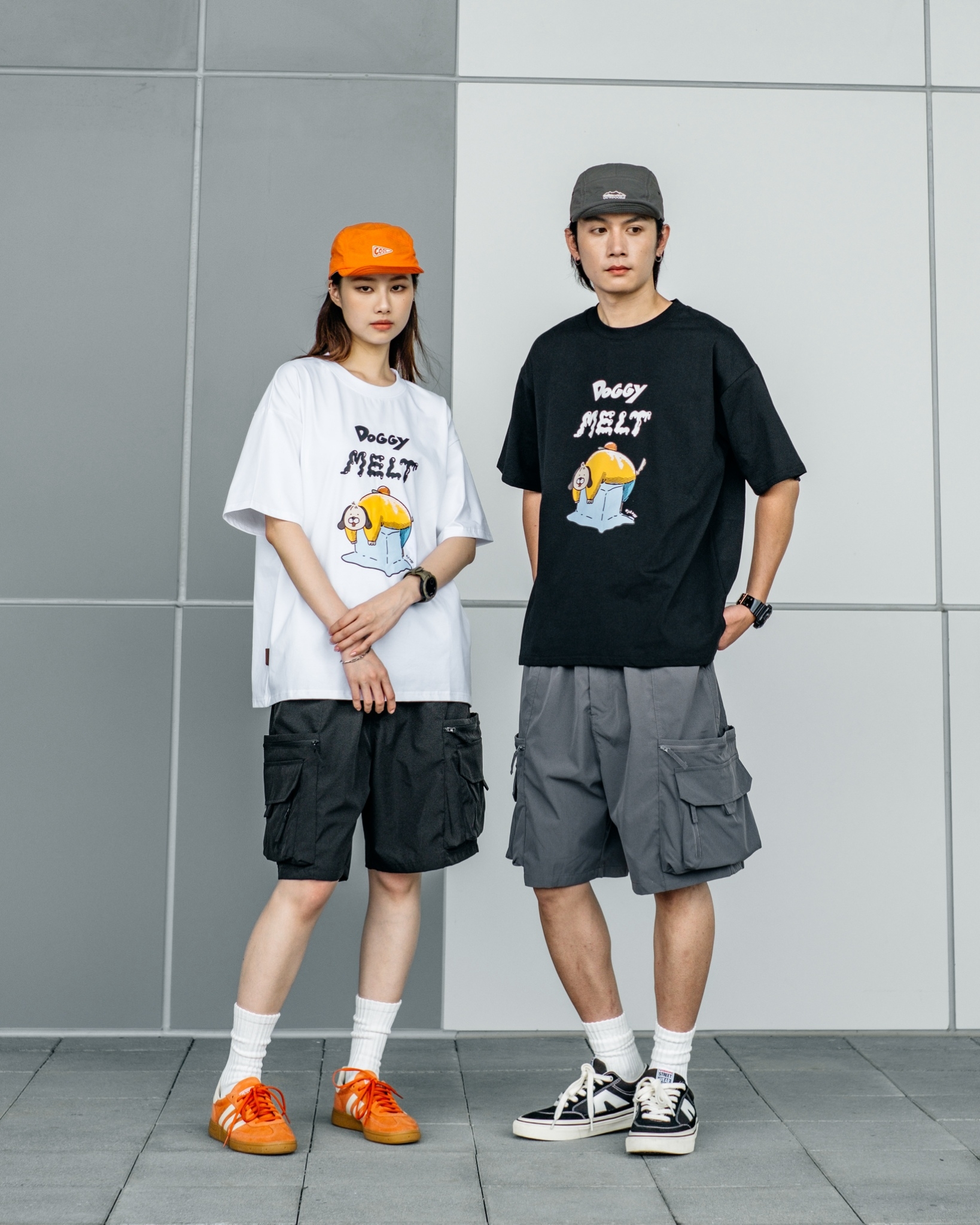 【逢甲 FUZZY】拉鍊 多口袋 速乾 工裝 短褲 黑色 灰色 042