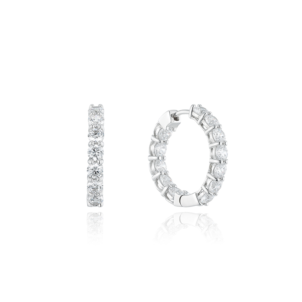 DT056 LLOYD 925 網球款耳環 Size: 18x2.5mm
