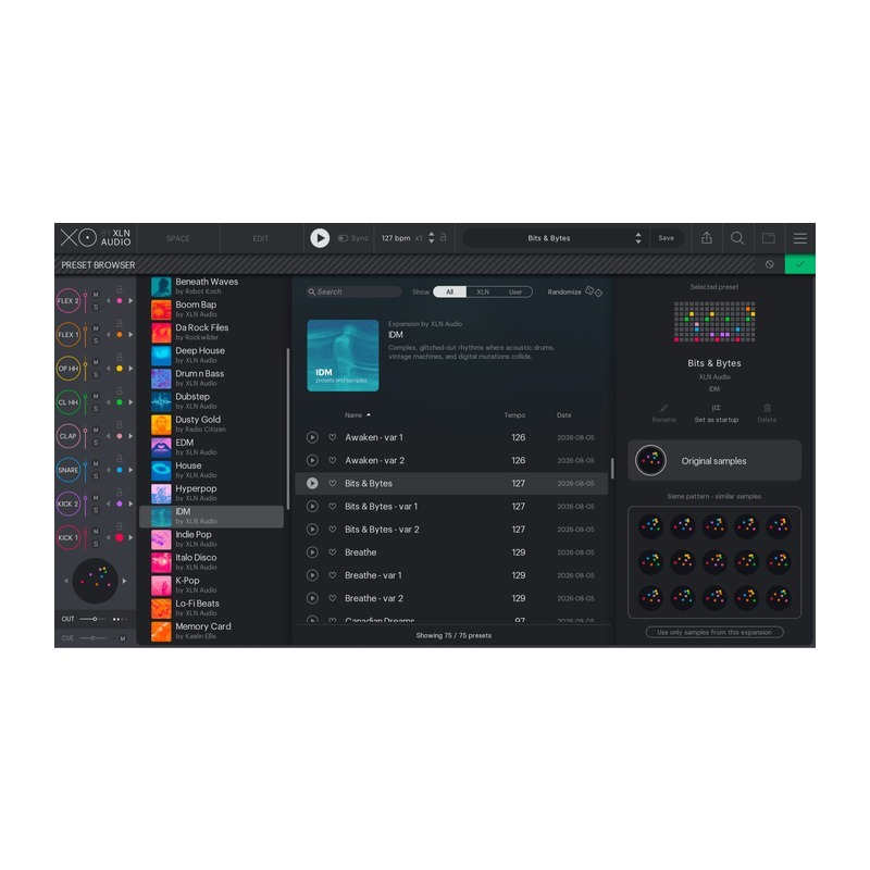 XLN Audio XO Expansion: IDM｜IDM節奏音色庫