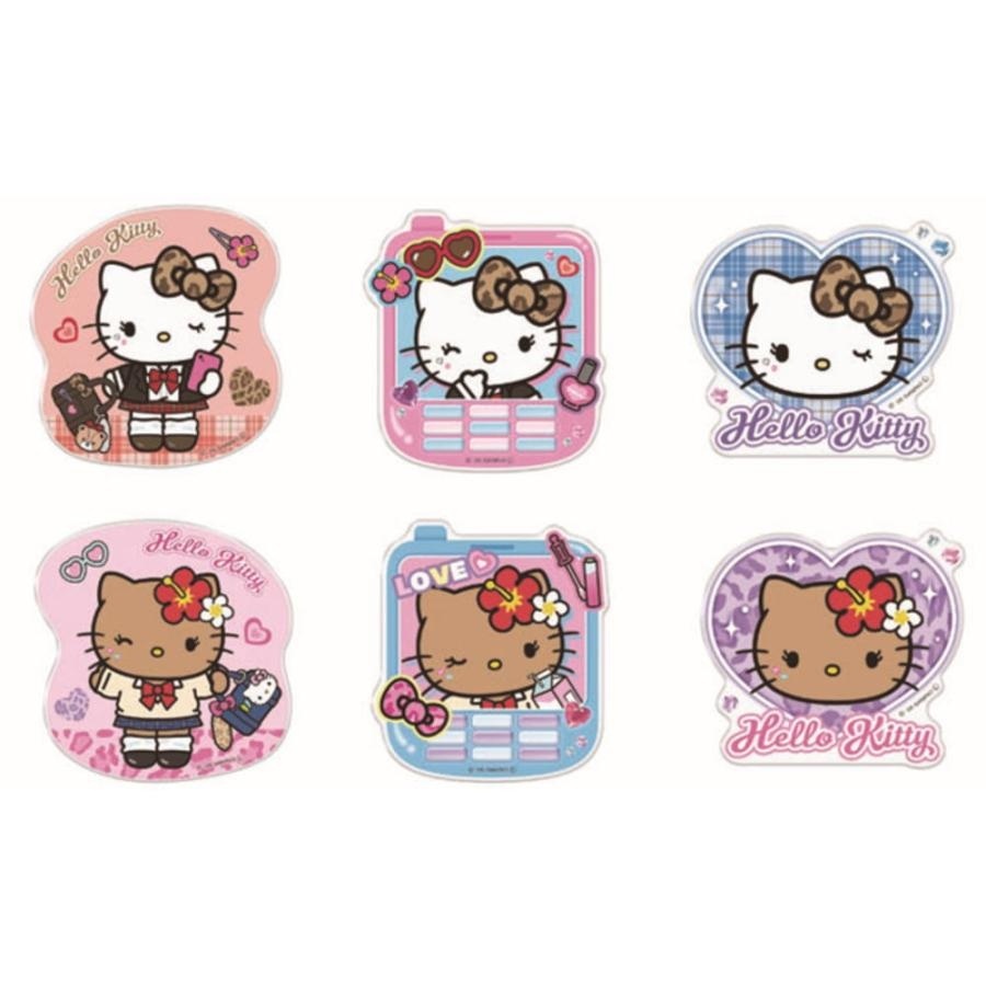 日本 Sanrio Hello Kitty 校服造型亞加力夾連扣針盲盒
