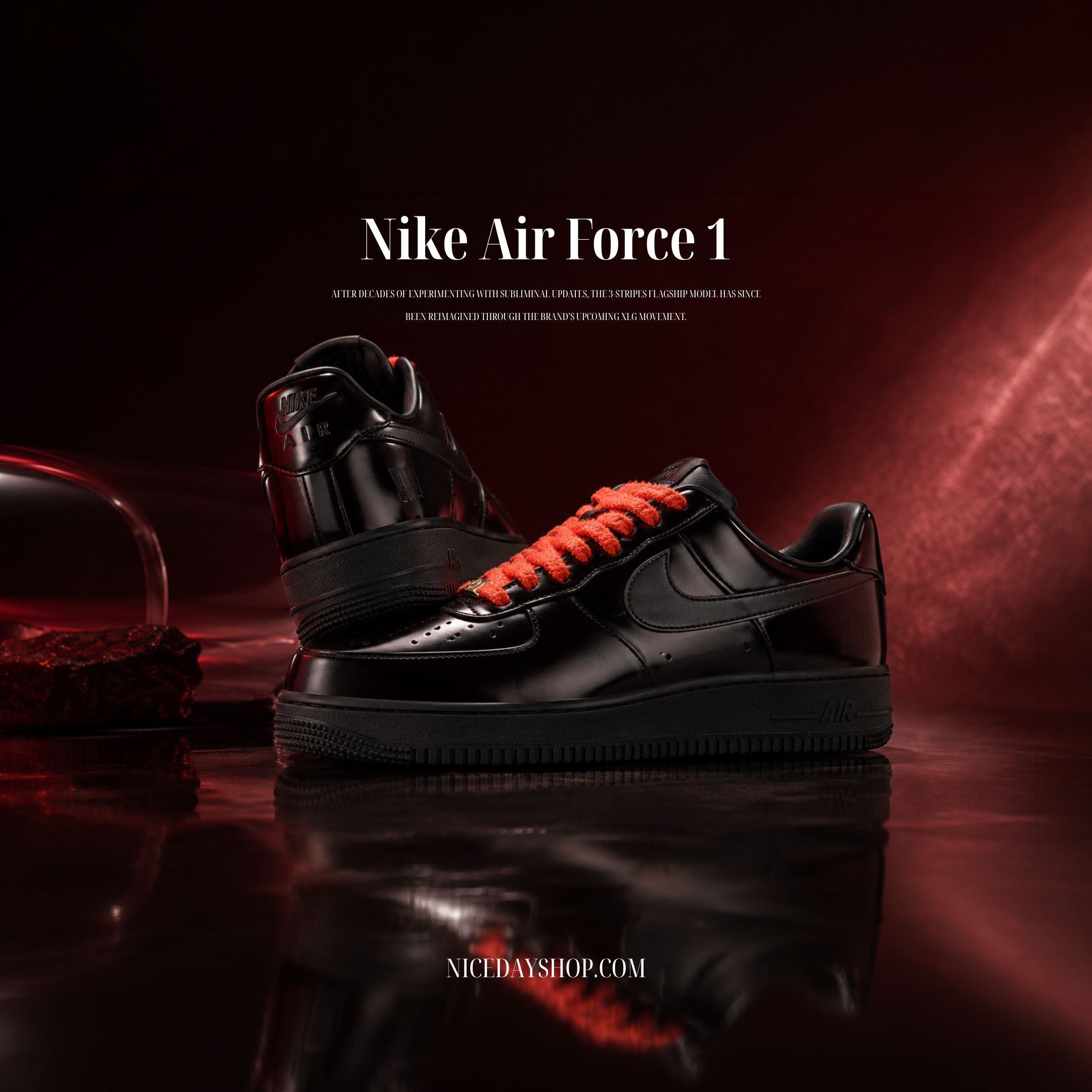 NICEDAY 代購 Nike Air Force 1 Low 漆皮 暗紅色 黑紅 黑曜石 紅寶石 深紅色 IW2353-001