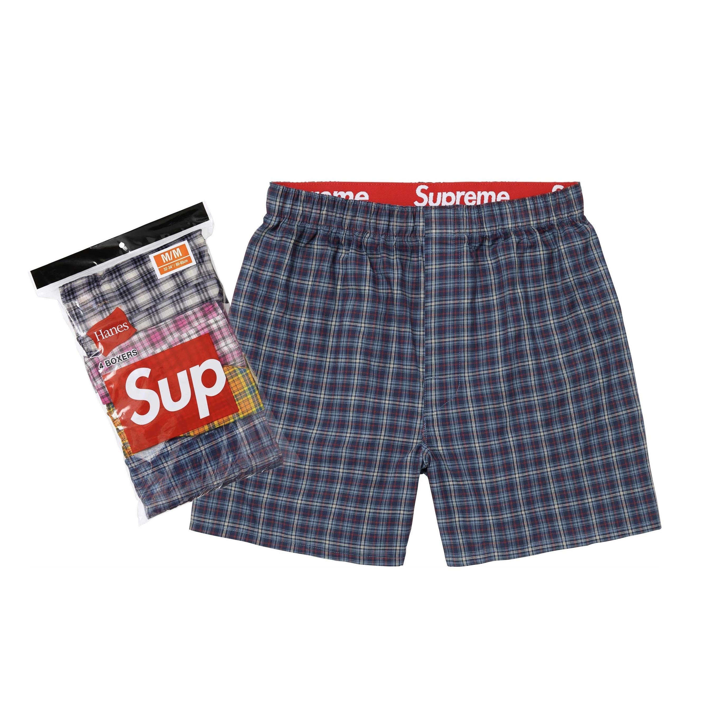 預購┃Supreme 26FW Hanes® Plaid Boxers (4 Pack)