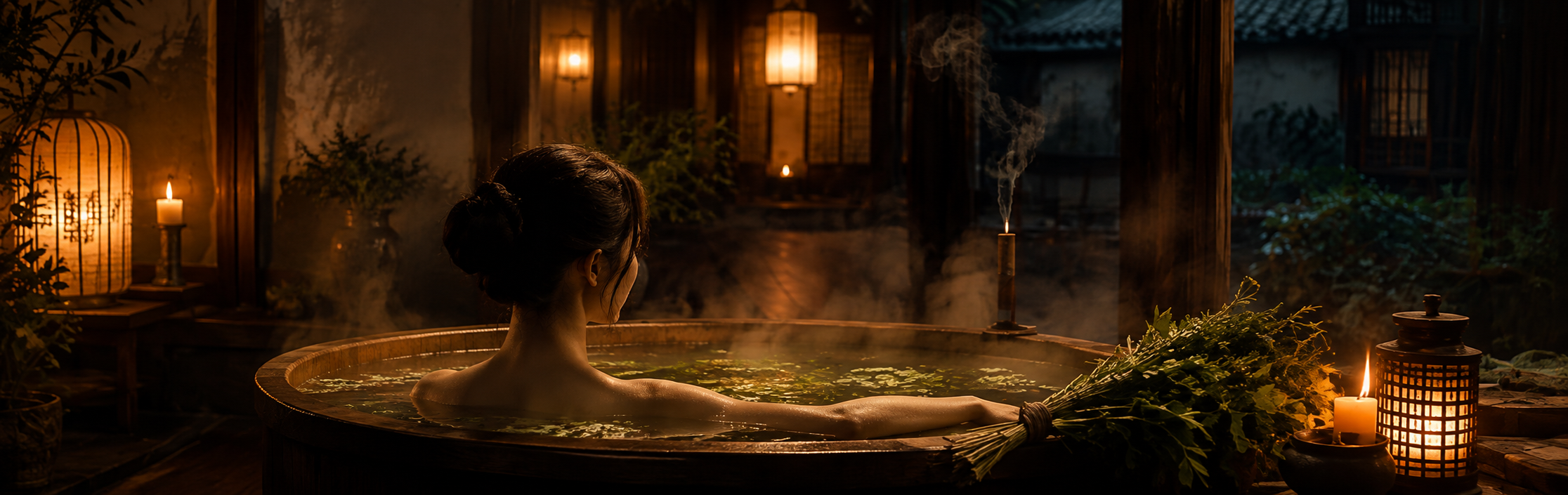 鬼月洗艾草浴