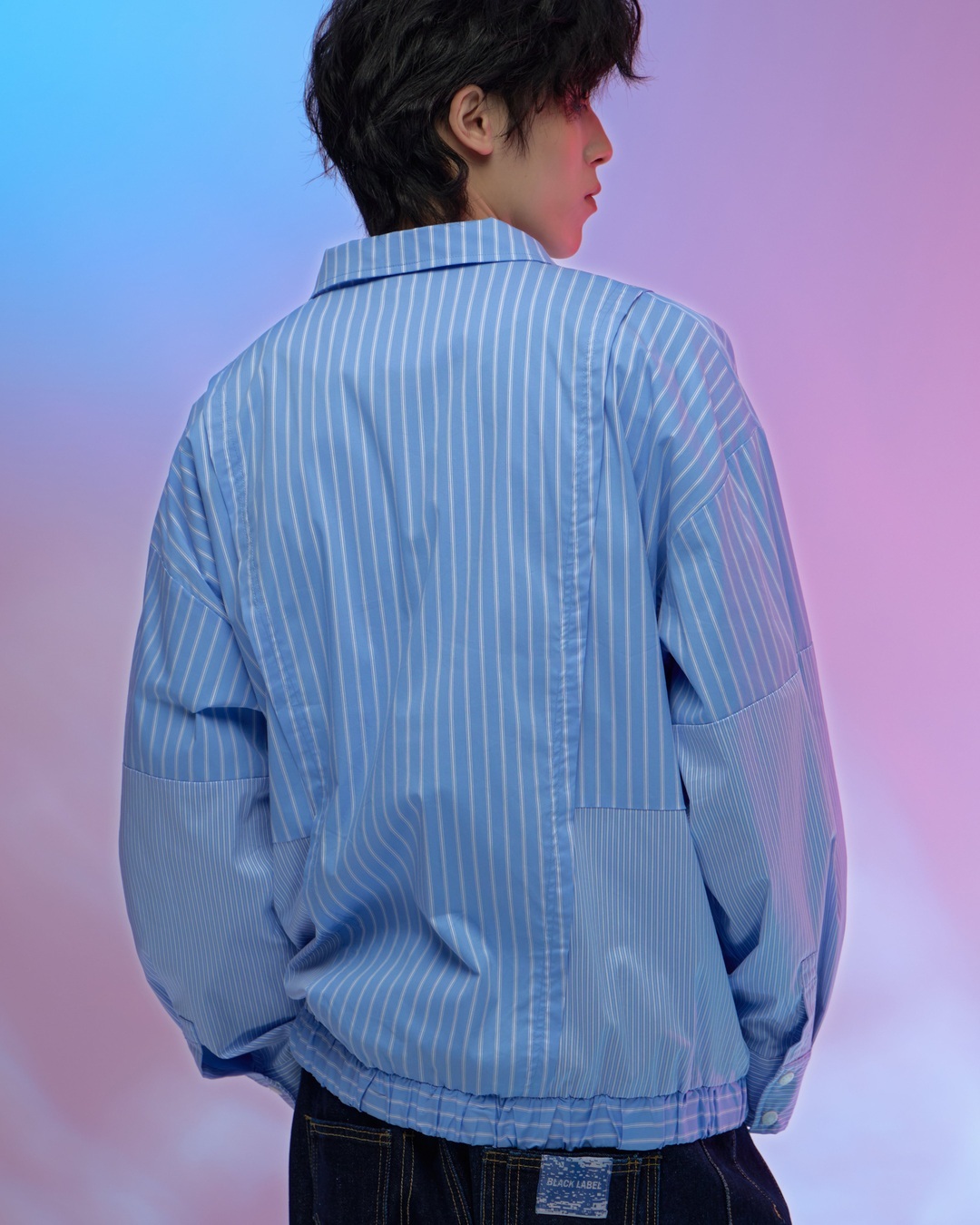 時序條紋襯衫外套｜Cityscape Fusion Shirt-Jacket