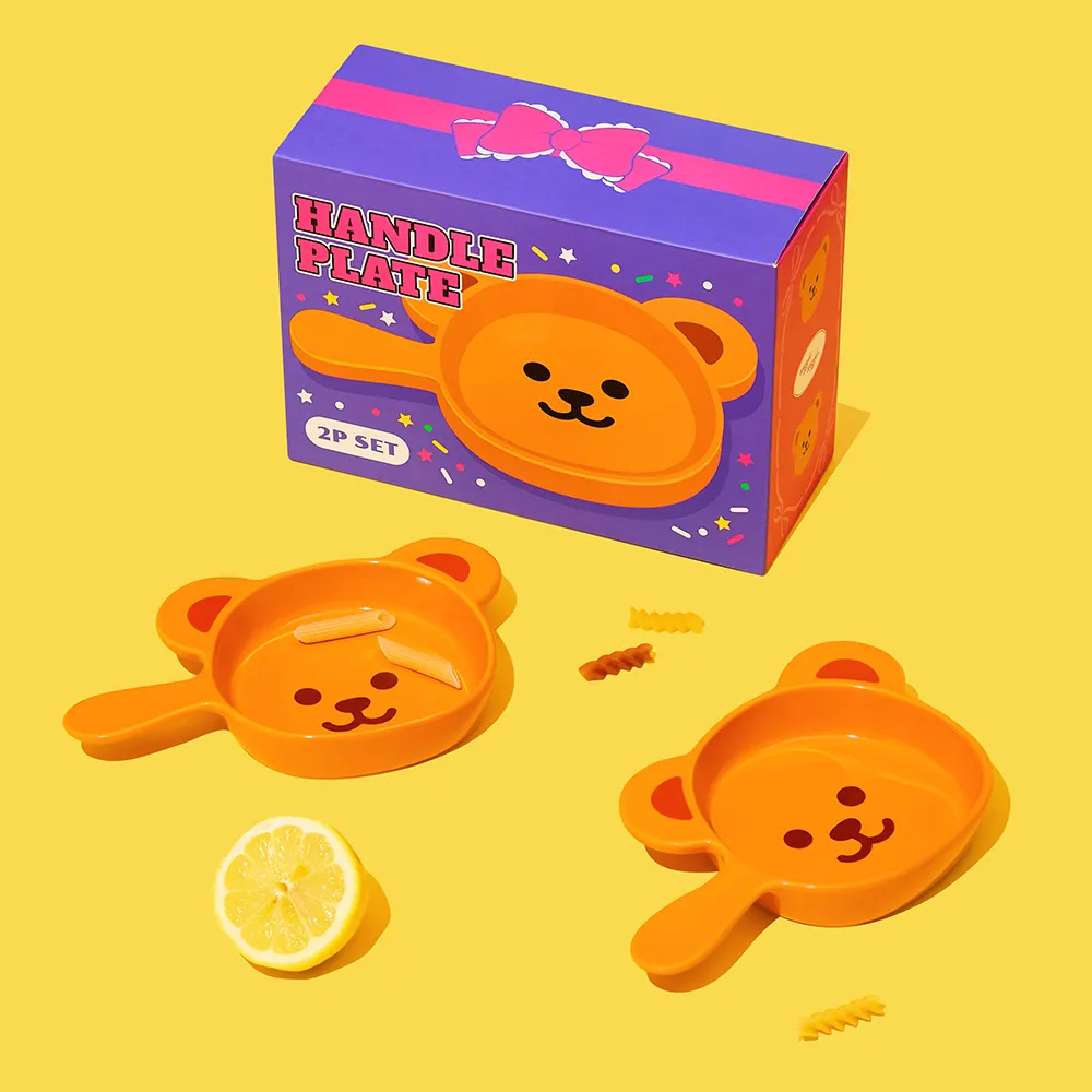WIGGLE WIGGLE 雙耳造型擺盤陶瓷餐盤 2入組