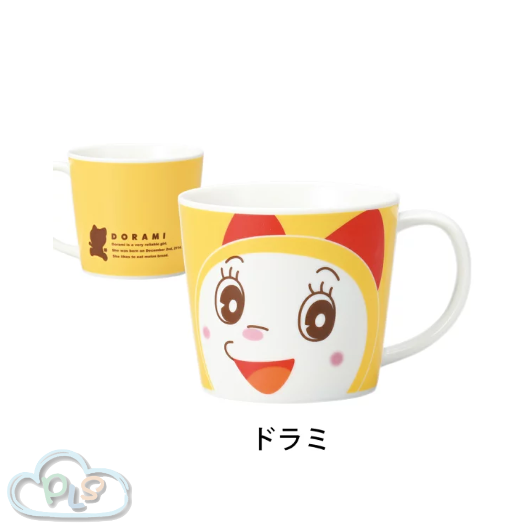 大臉陶瓷馬克杯 (300ML) 多啦美 黃色 #23074-1