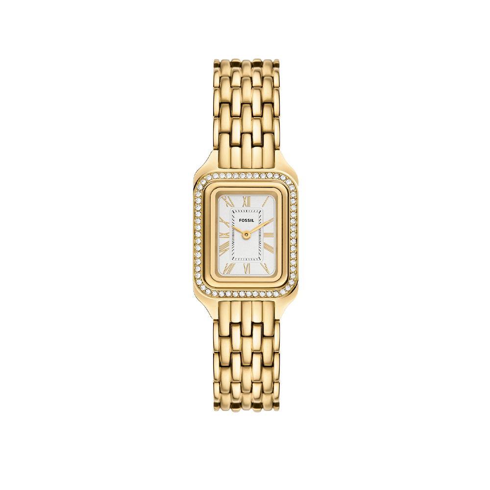 Raquel 復古年華羅馬數字女錶 金色不鏽鋼錶帶 23 MM ES5513