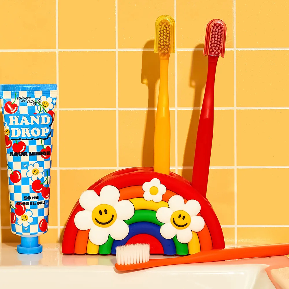 WIGGLE WIGGLE 矽膠牙刷架牙刷座 #Rainbow Smile