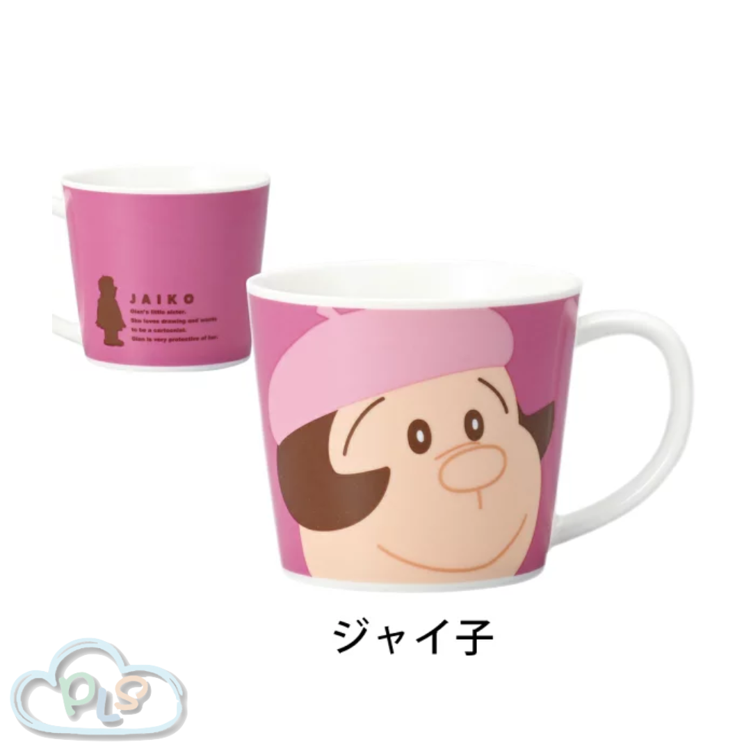 大臉陶瓷馬克杯 (300ML) 胖妹 紫色 #23077-1