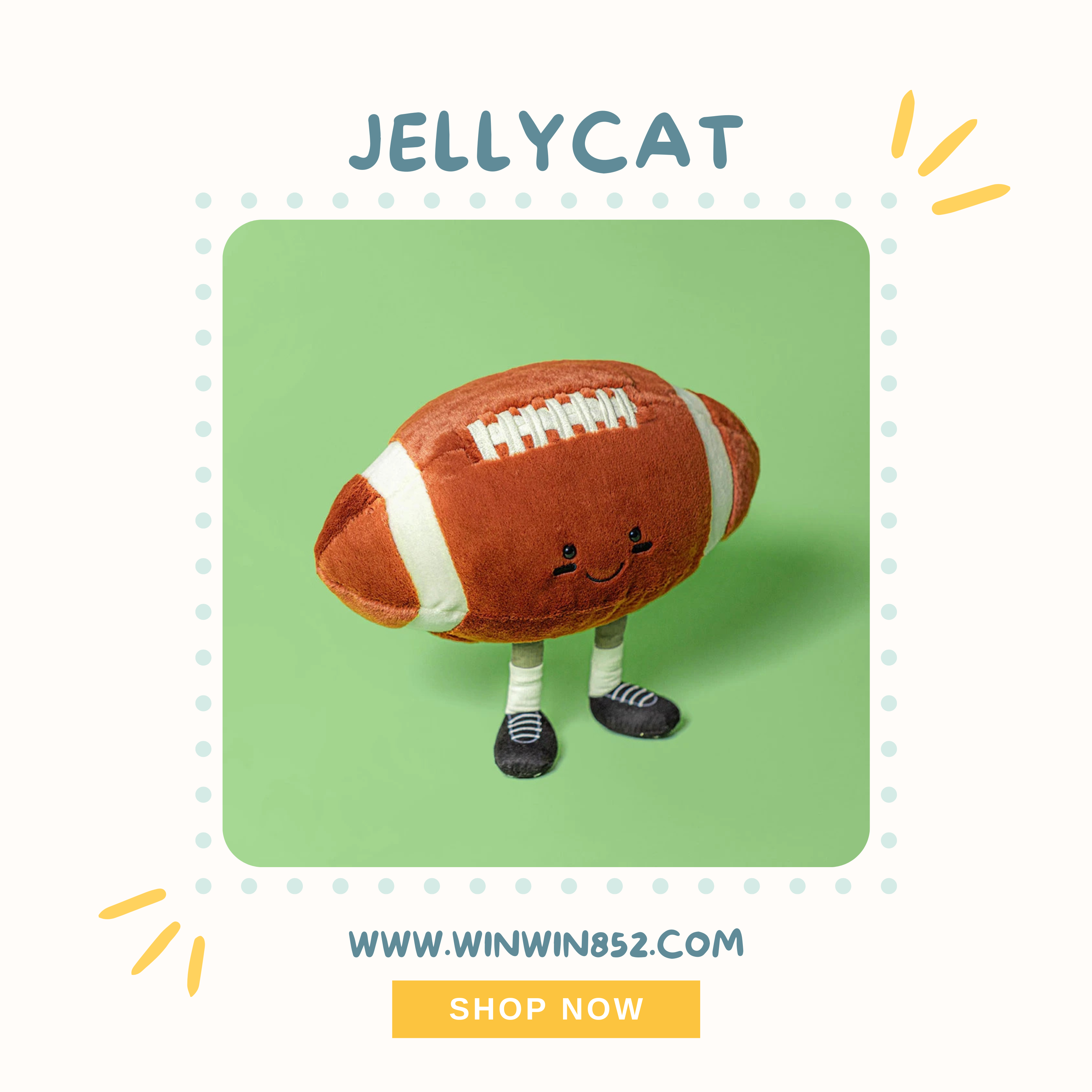 Jellycat Amuseables Sports American Football
