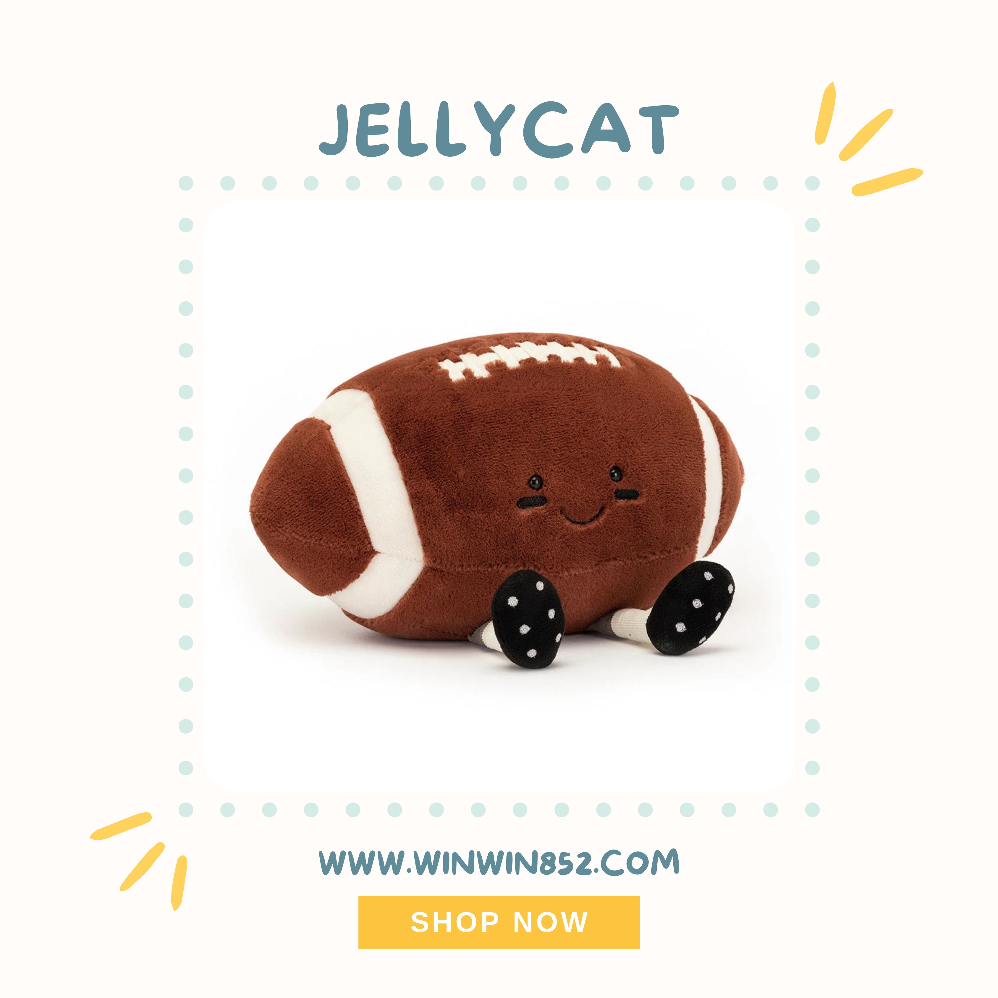 Jellycat Amuseables Sports American Football
