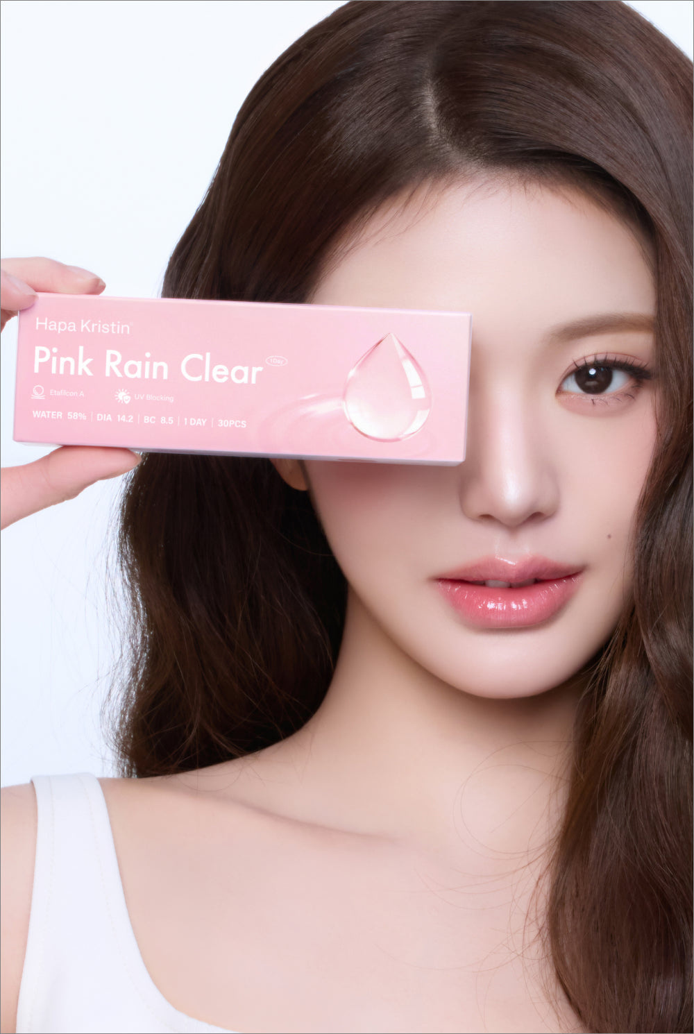 HAPA KRISTIN Pink Rain Clear 1Day 粉紅雨透明日拋隱形眼鏡 30片裝