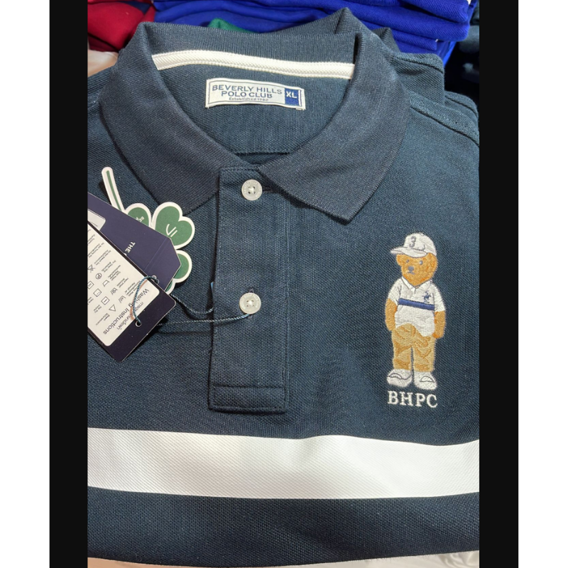 DIS-CCG0824-023 深藍色熊仔POLO_L (A17)